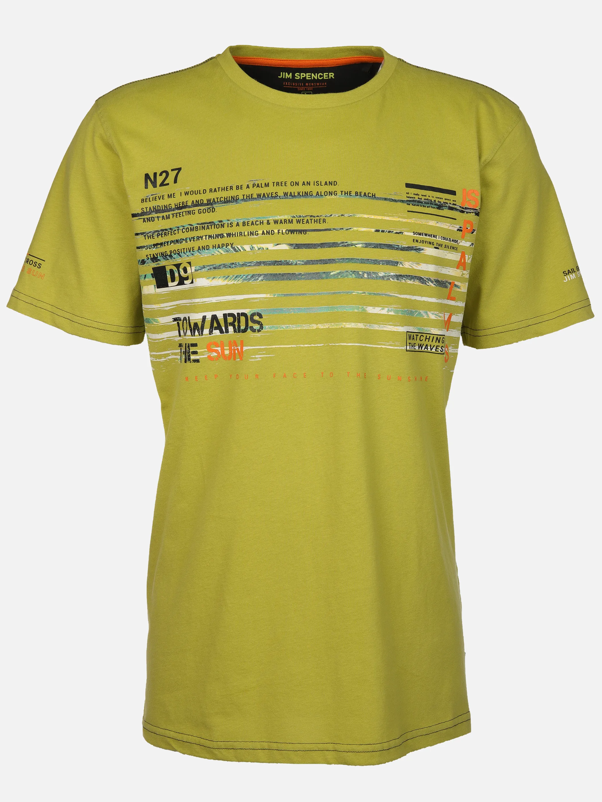 Jim Spencer He. T-Shirt 1/2 Arm print Gelb 910900 LEMON 1 Jim Spencer He. T-Shirt 1/2 Arm print Gelb 910900 LEMON 1