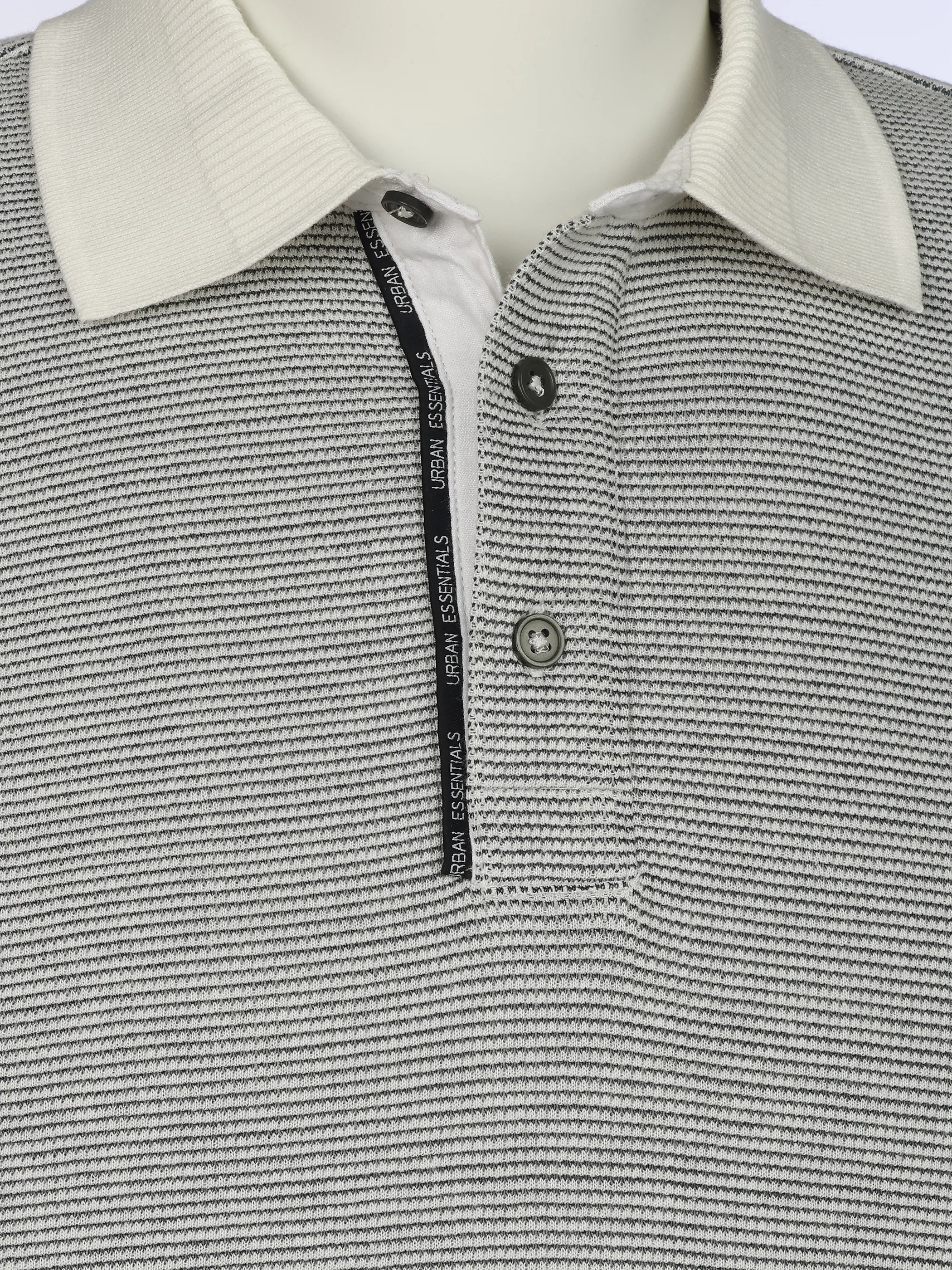 Jim Spencer He. Poloshirt 1/2 Arm two tone Grau 922468 STONE 3