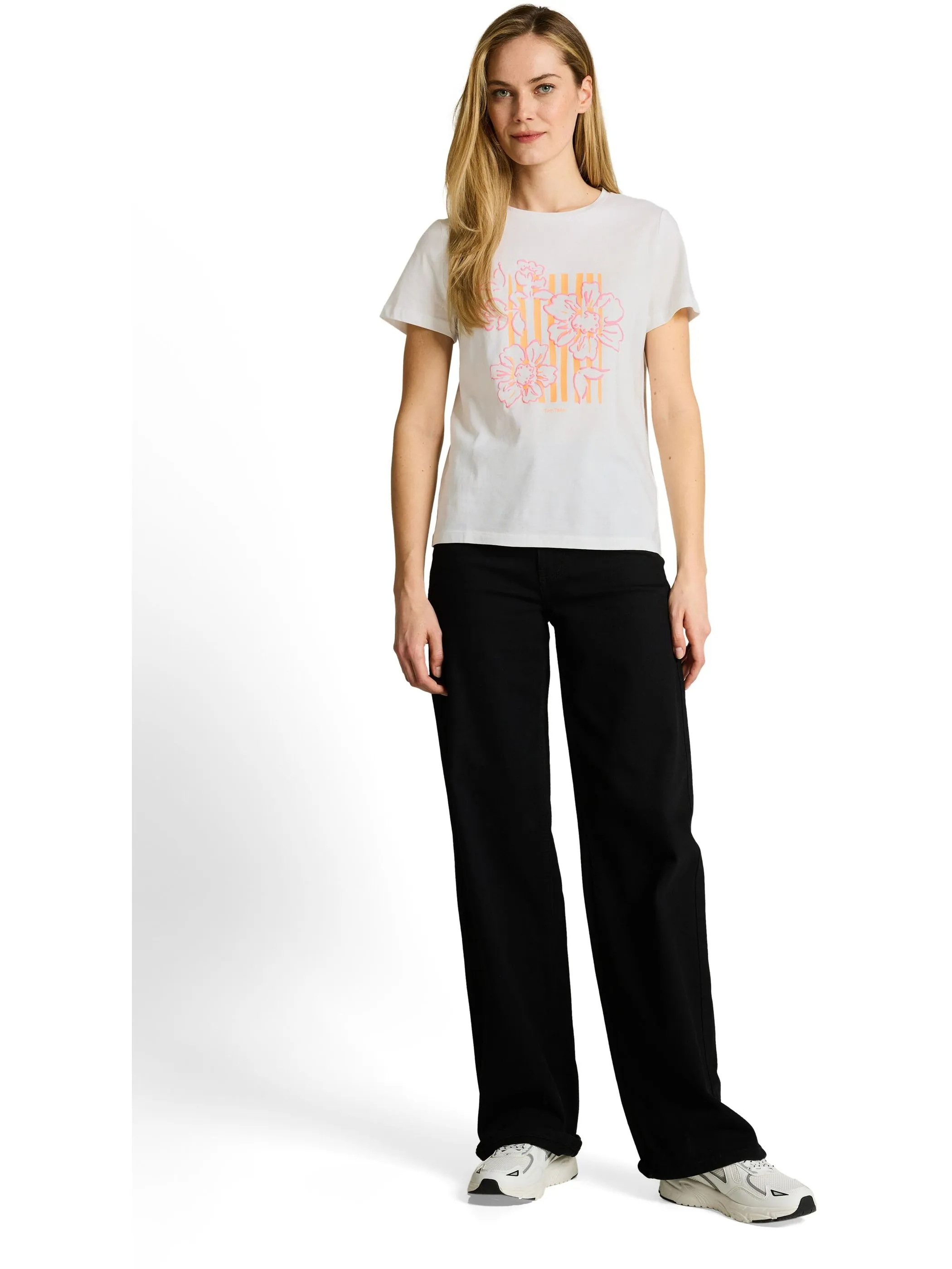 Tom Tailor 1051217 T-Shirt basic with print Weiß 926010 10315 4