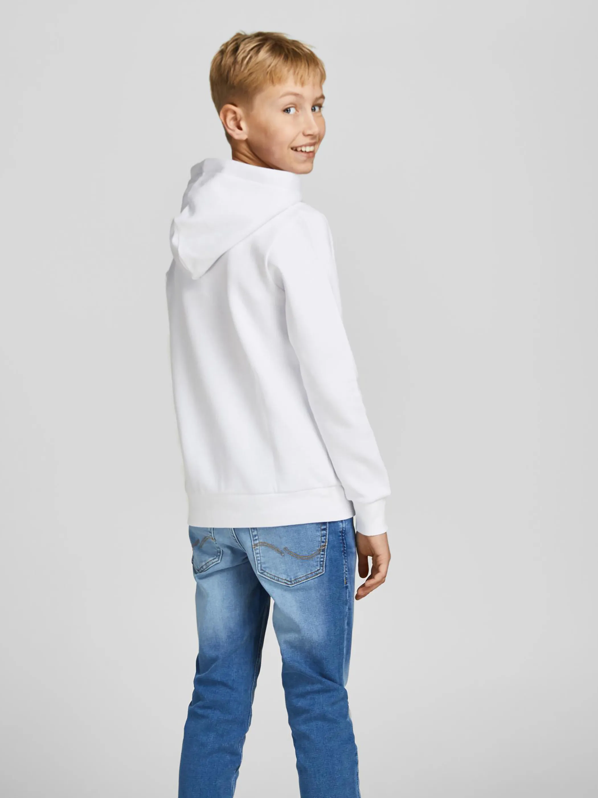 Jack&Jones Junior 12152841 JJECORP LOGO SWEAT HO Weiß 847246 178074008 2