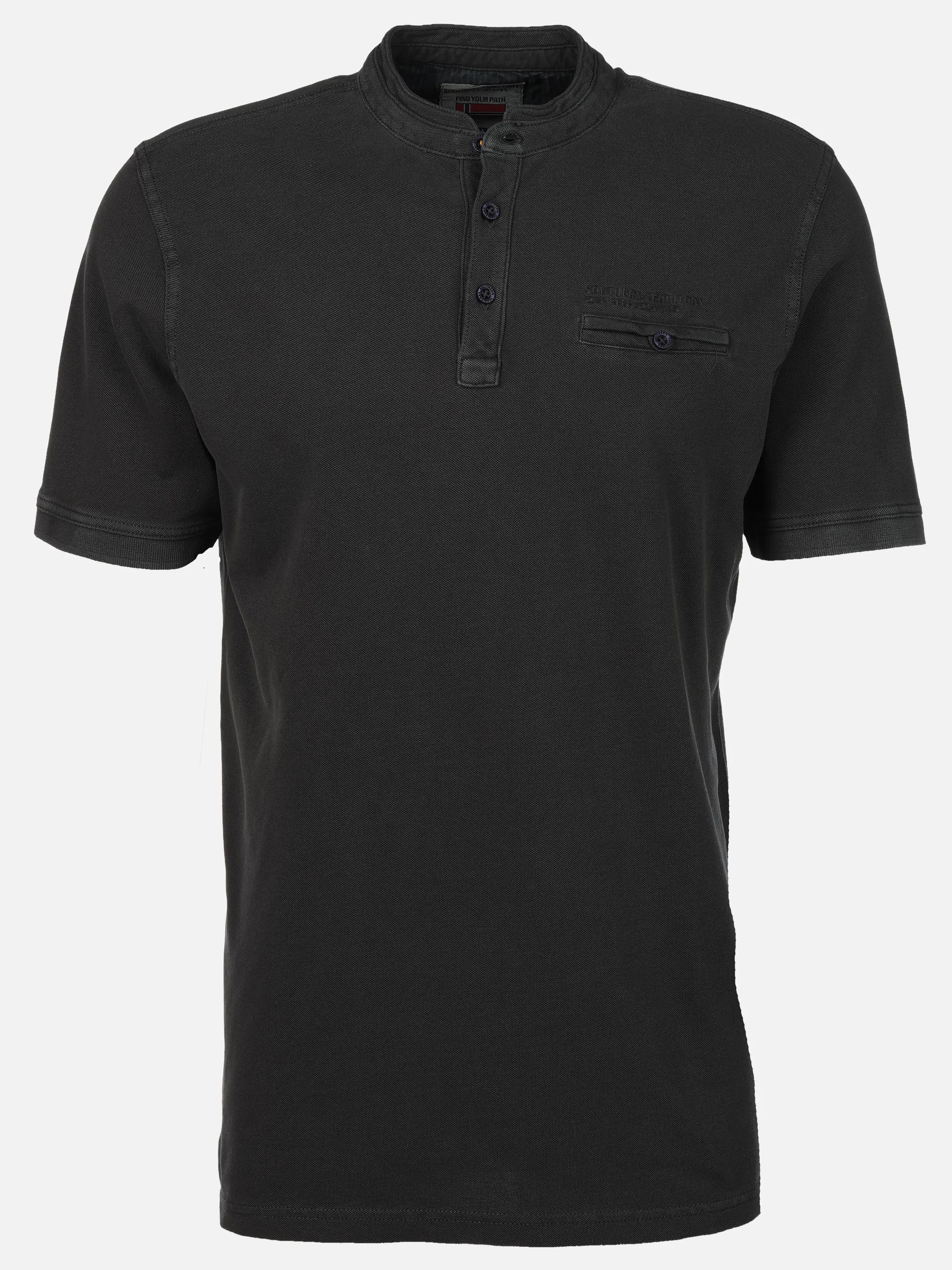 Southern Territory He. Henleyshirt 1/2 Arm washer Steh Blau 926171 NAVY 1