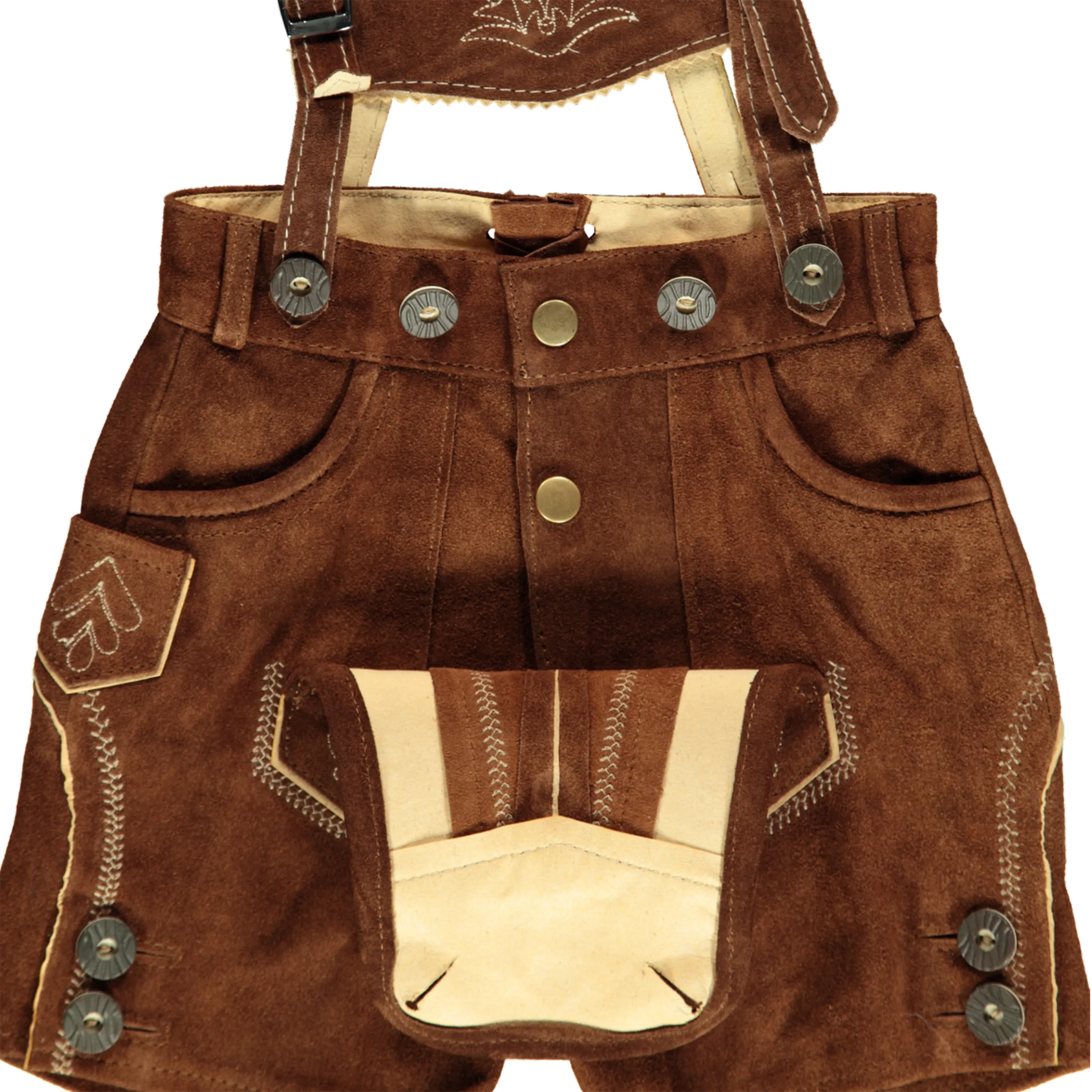 Birkhahn Mode und Tracht MB Trachtenlederhose kurz Braun 782257 BRAUN 3