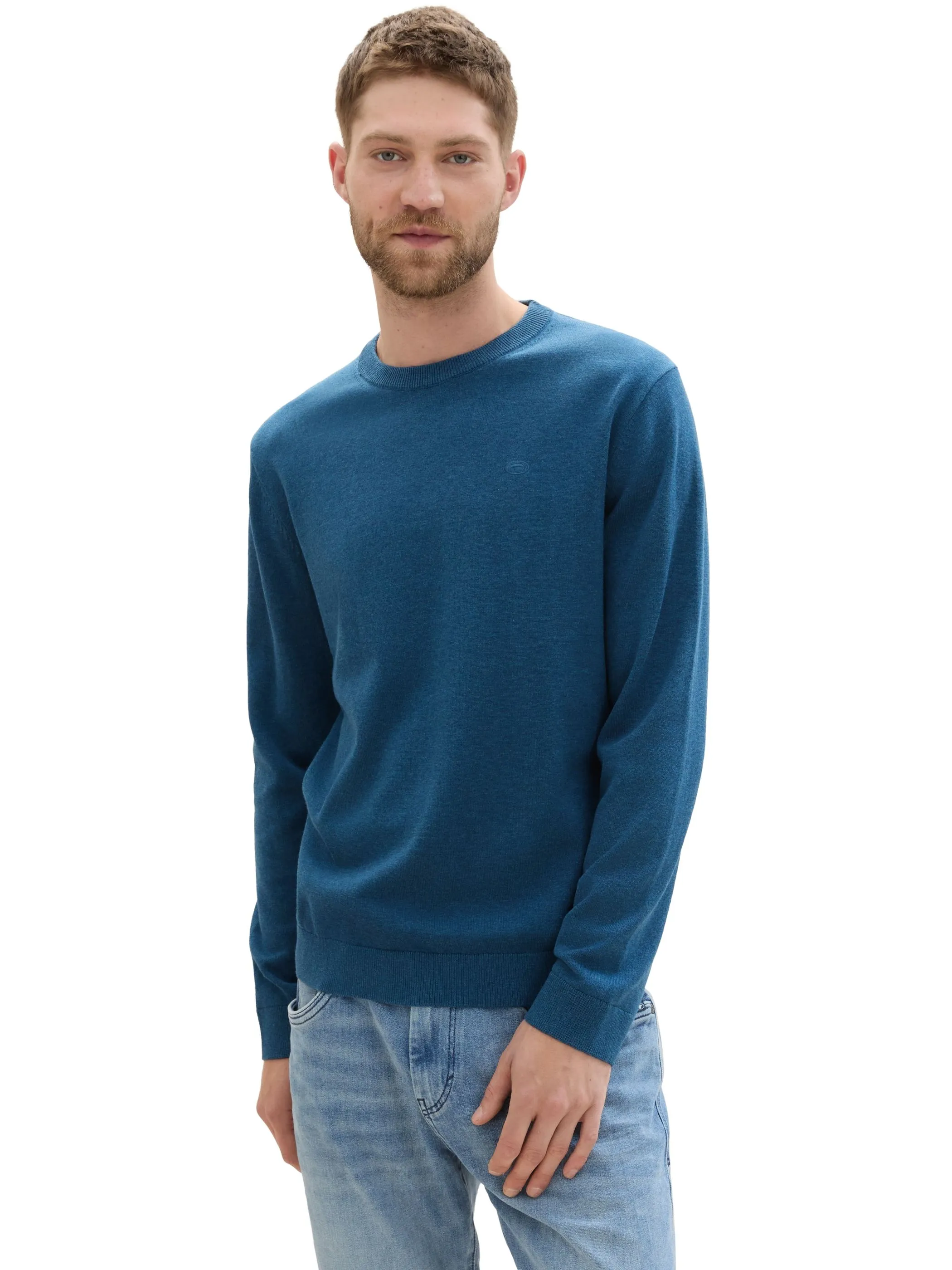 Tom Tailor 1039805 NOS basic crewneck knit Grau 898460 36295 5