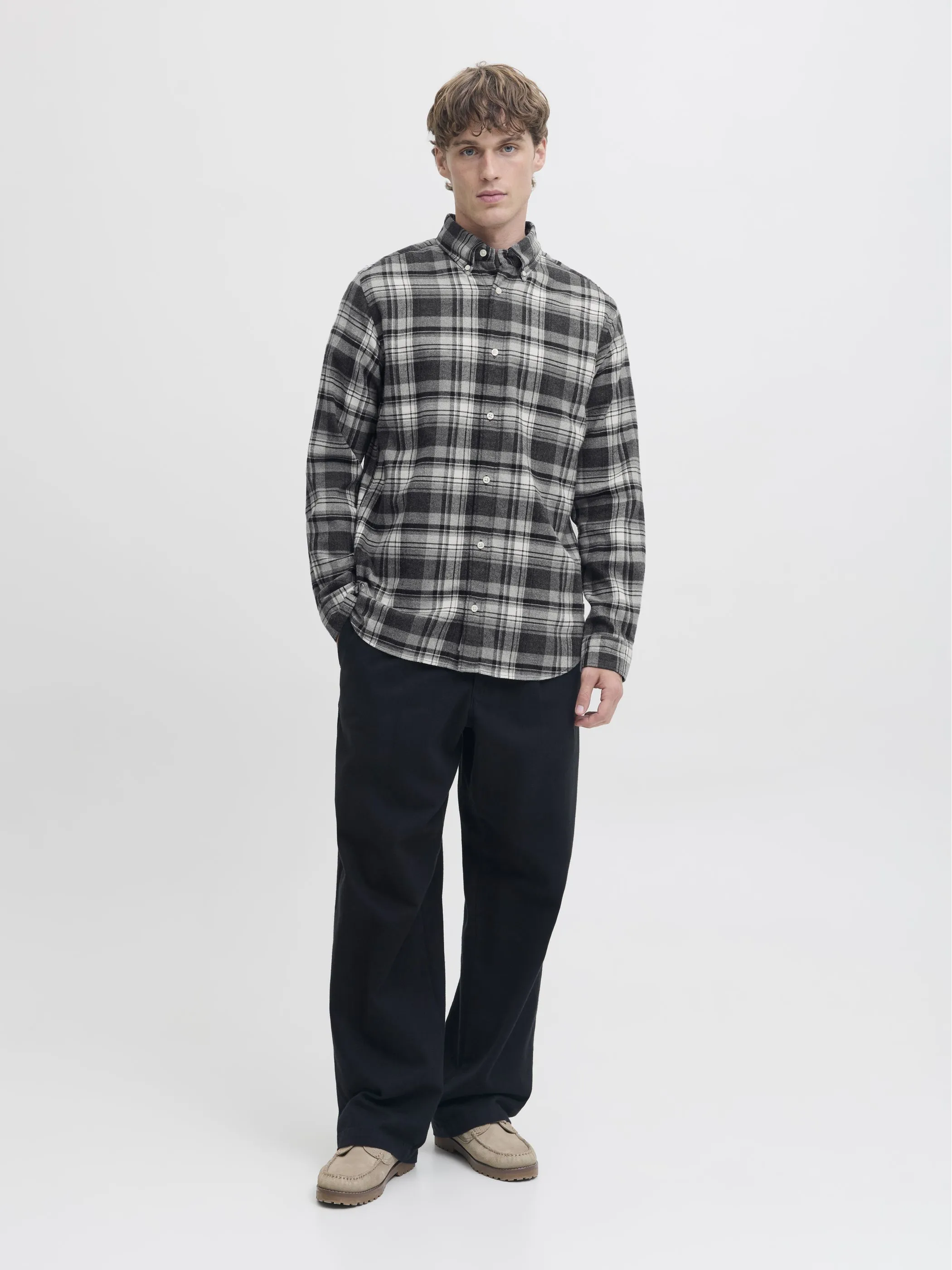 Jack&Jones Premium 12286224 JPRBLUBARKLEY FLANNEL Grau 917830 176543 4