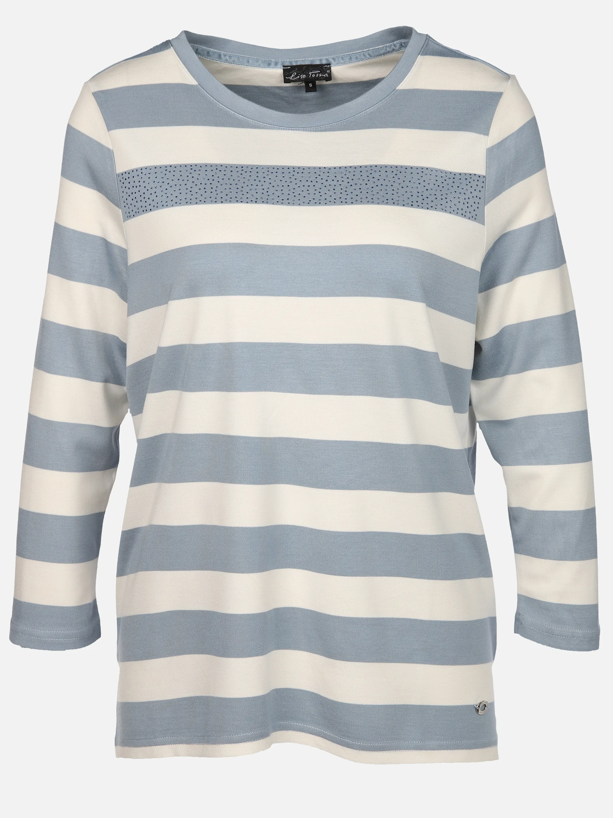 Lisa Tossa Da-Ringel-Shirt m. Straß Blau 915439 BLUE 1