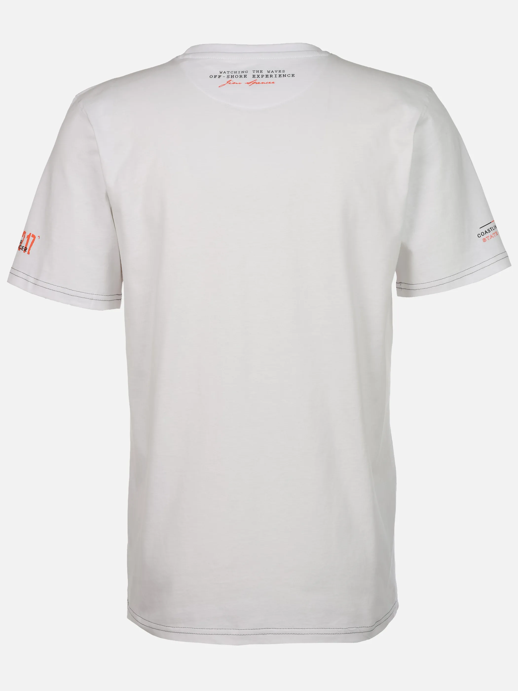 Jim Spencer He. T-Shirt 1/2 Arm Streifenpr Weiß 926457 WHITE 2