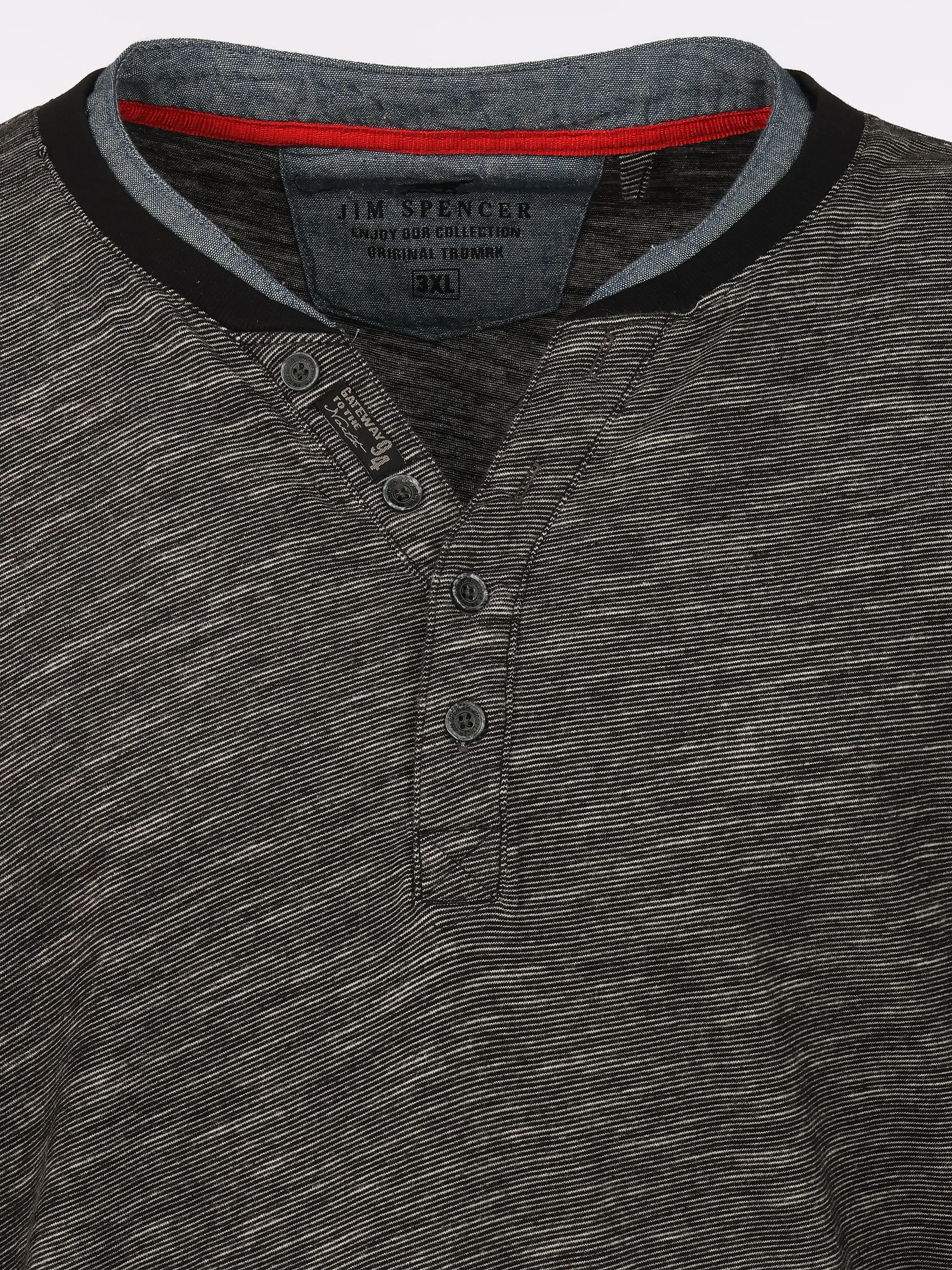 Jim Spencer He. Henleyshirt 1/1 Arm 2in1 Schwarz 857757 BLACK 3