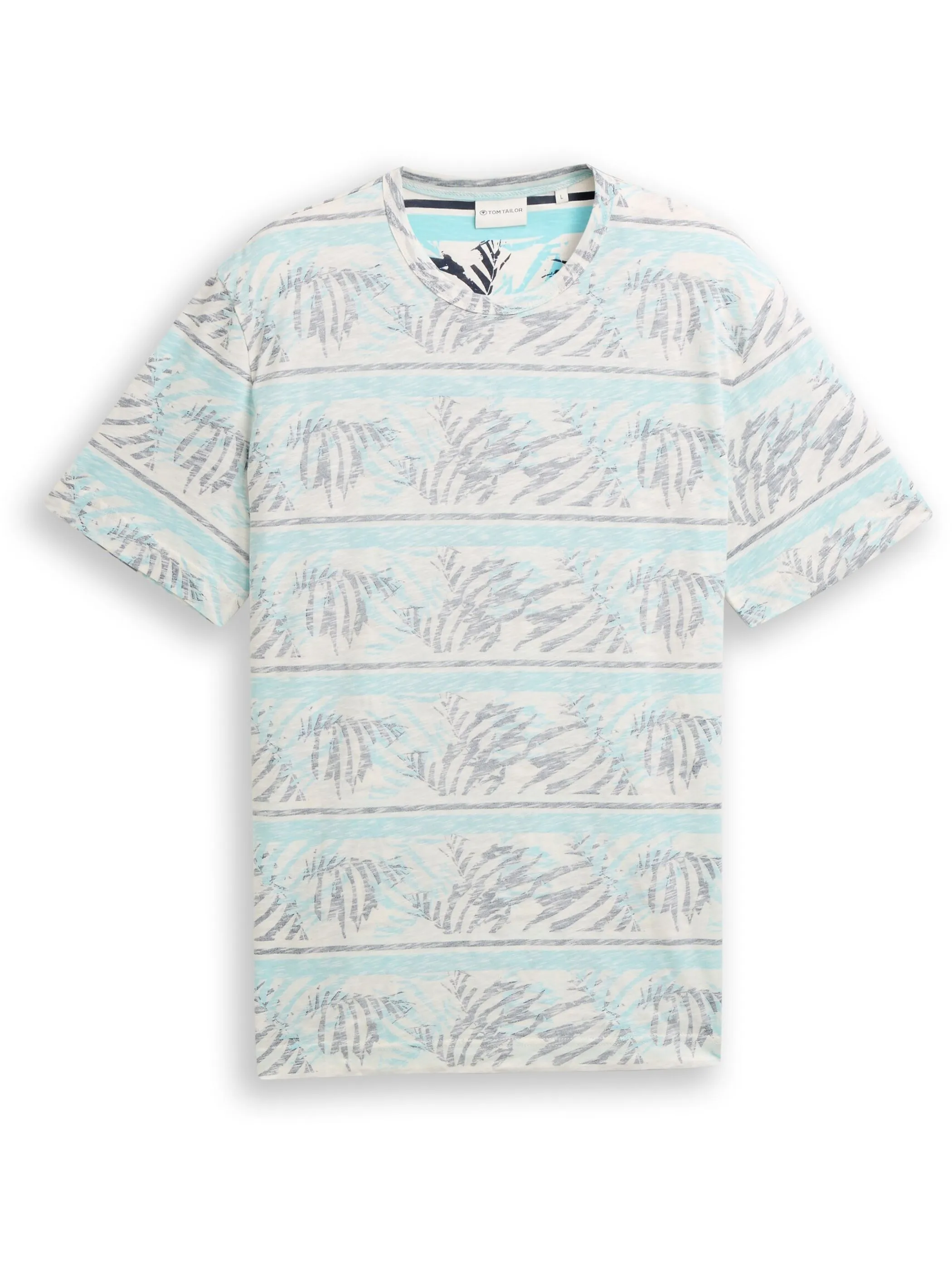Tom Tailor 1050856 allover inside printed t-shirt Türkis 922121 39824 5