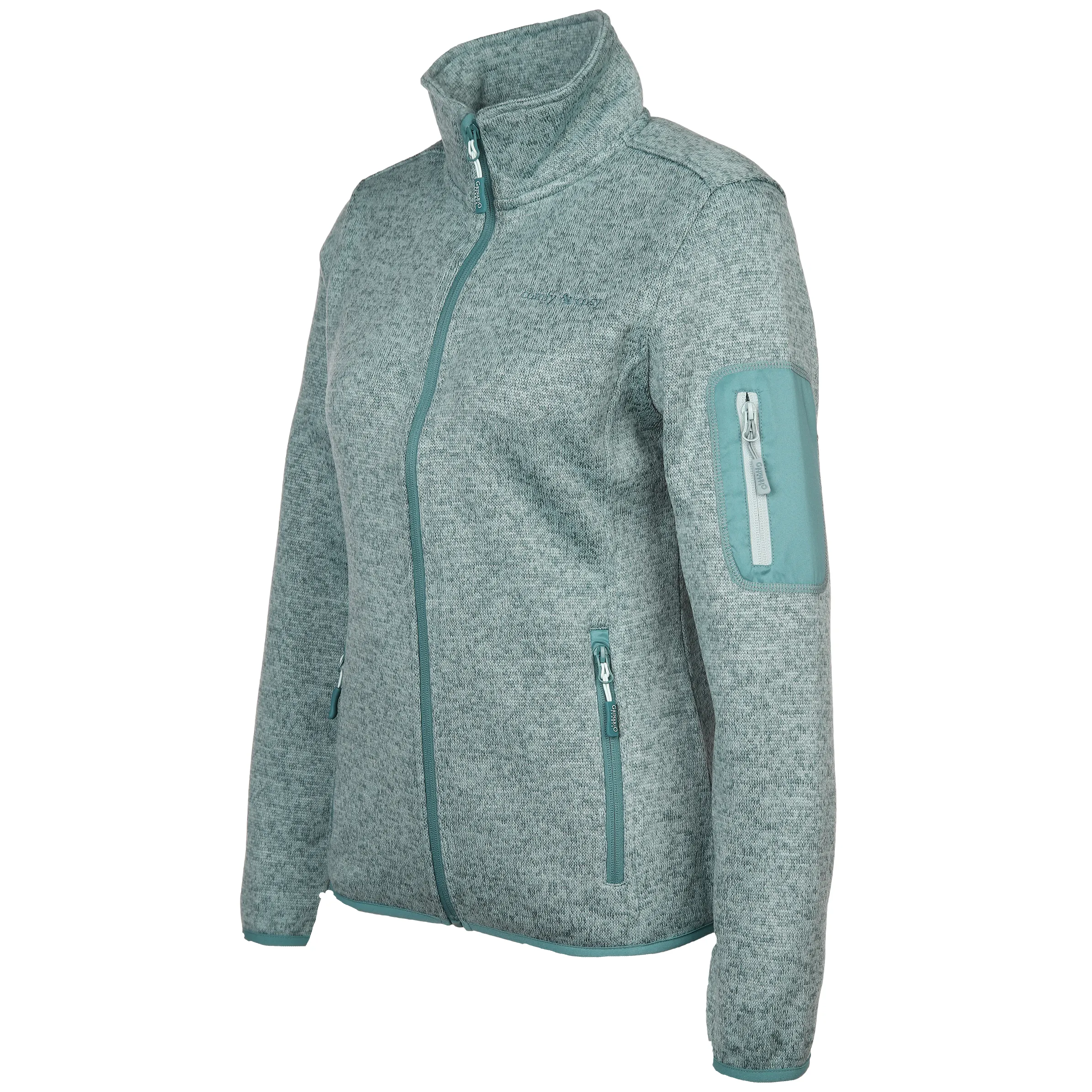 Grinario Sports Da-Fleece Jacke Türkis 880404 MINT MEL 3 Grinario Sports Da-Fleece Jacke Türkis 880404 MINT MEL 3