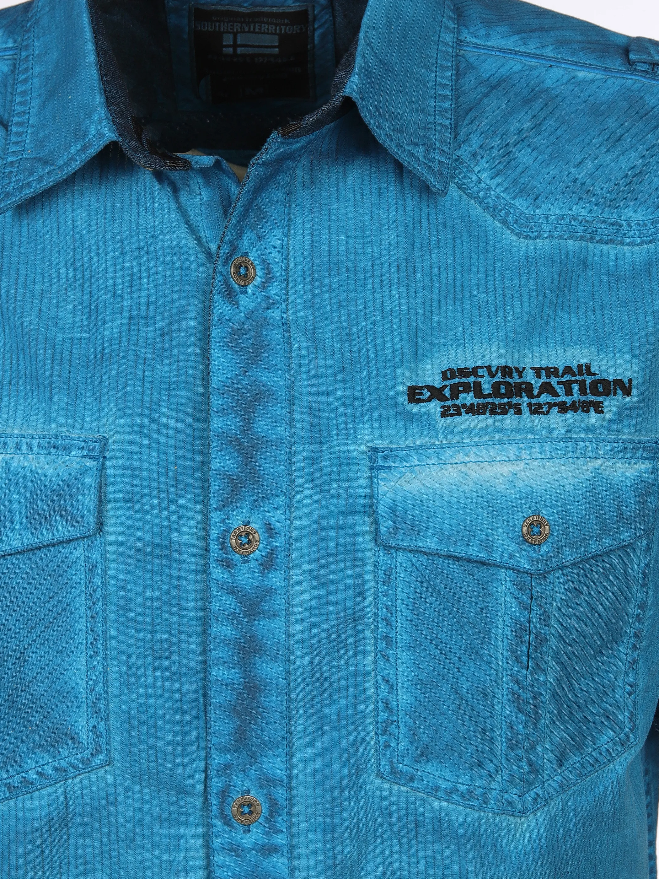 Southern Territory He. Freizeithemd 1/2 Arm oilwash Türkis 906577 AQUA 3