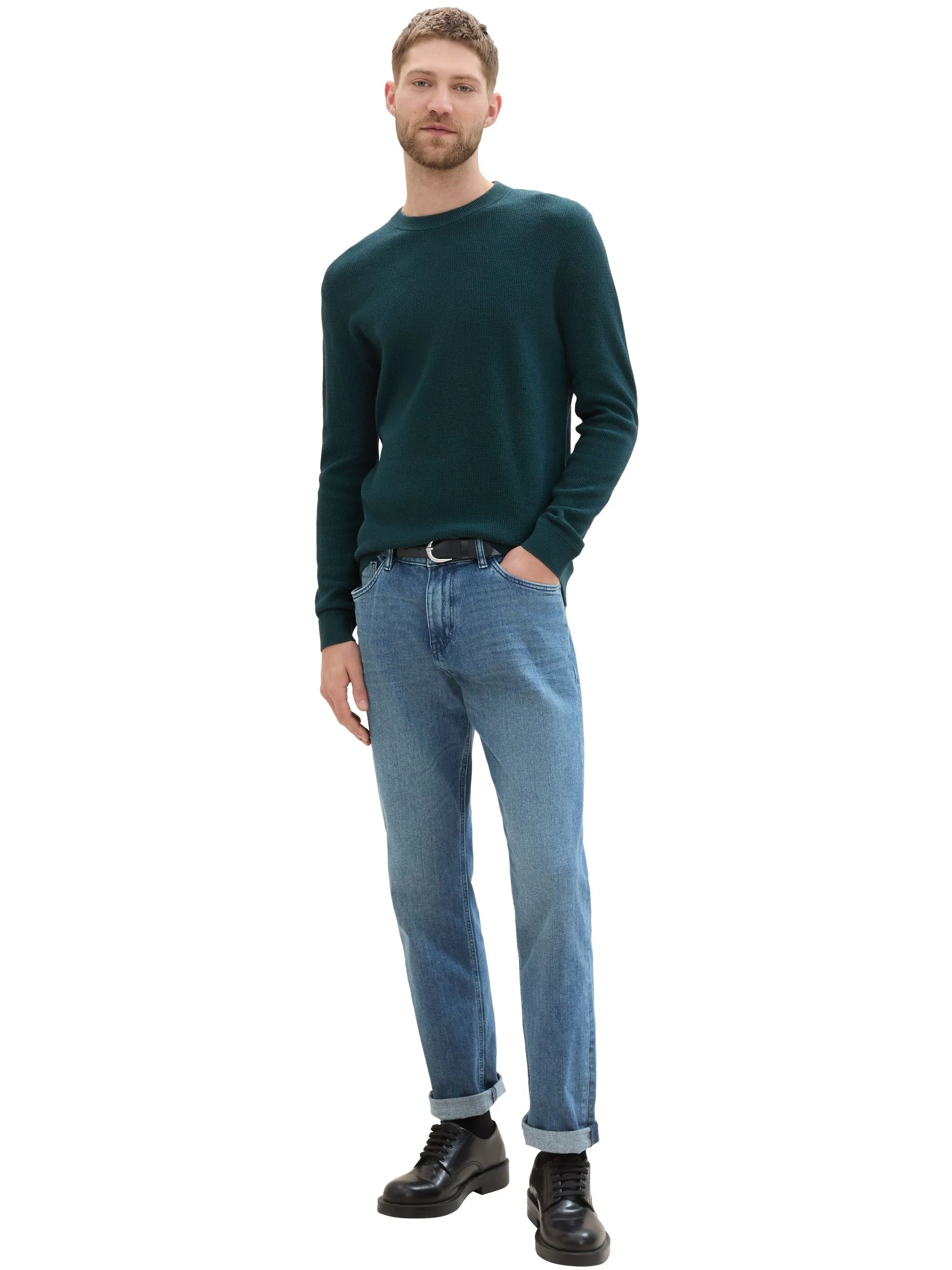 Tom Tailor 1042453 NOS structured crewneck knit Grün 898700 36296 4