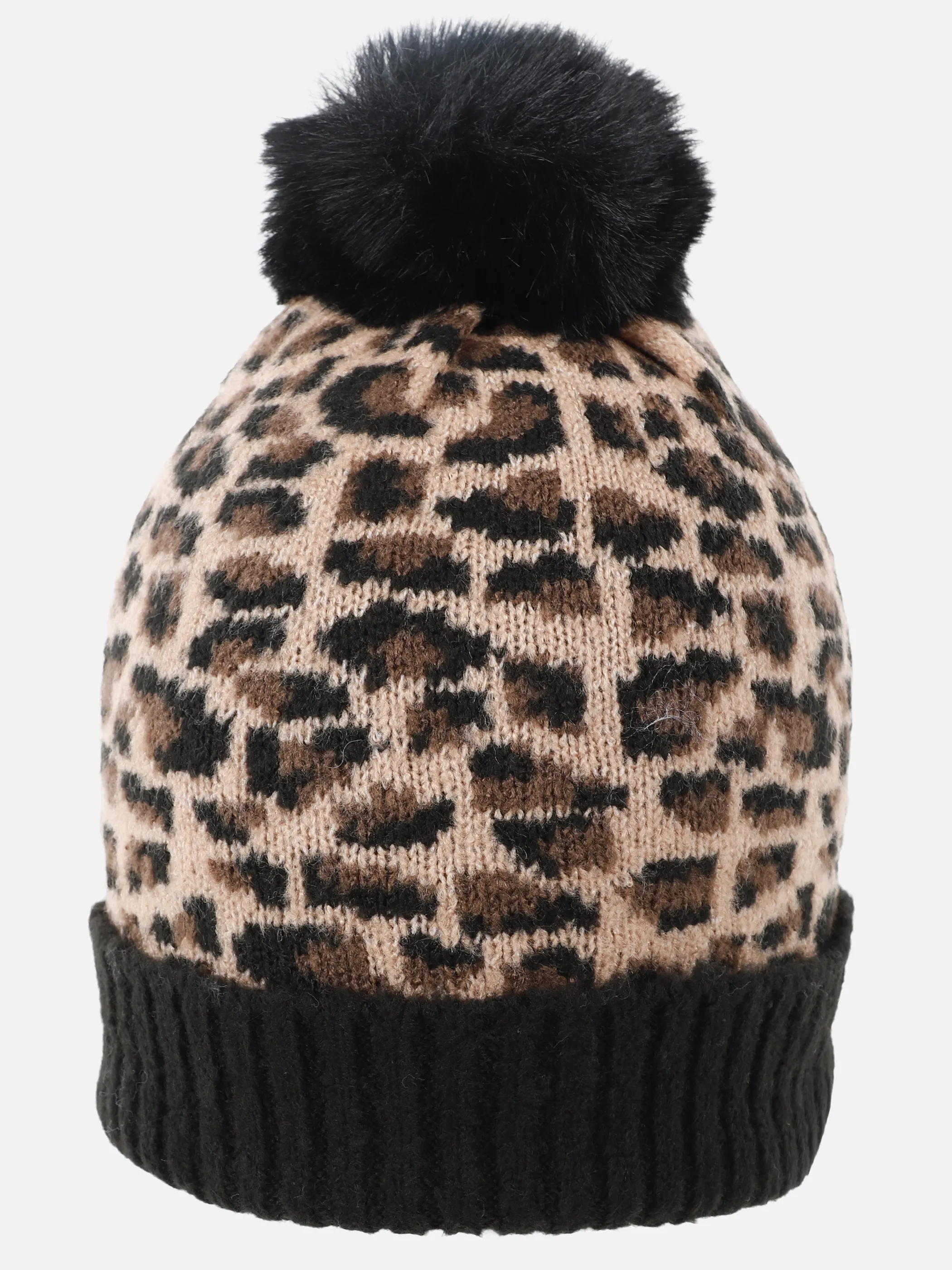 Sure Da-Beanie m. Leo Print Schwarz 929814 SW/CAMEL 1