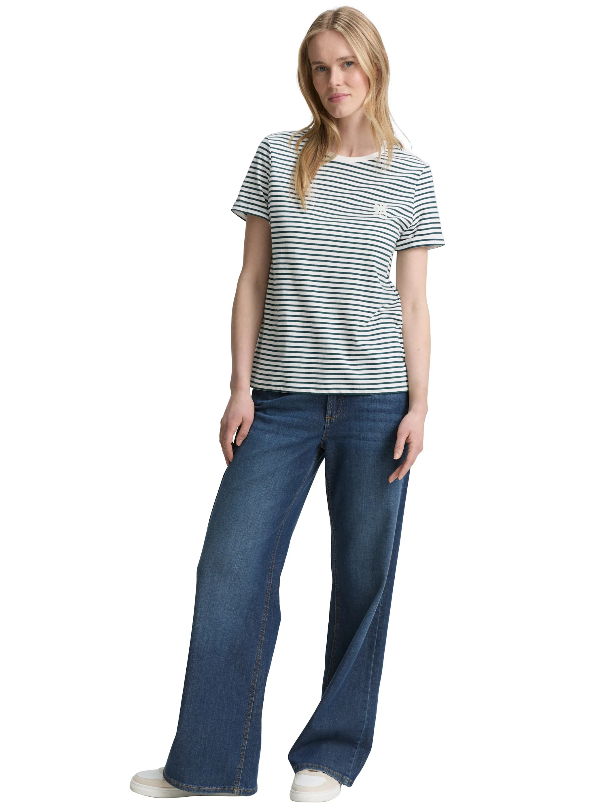 Tom Tailor 1046440 T-shirt stripe crew neck Grün 910039 38150 4 Tom Tailor 1046440 T-shirt stripe crew neck Grün 910039 38150 4