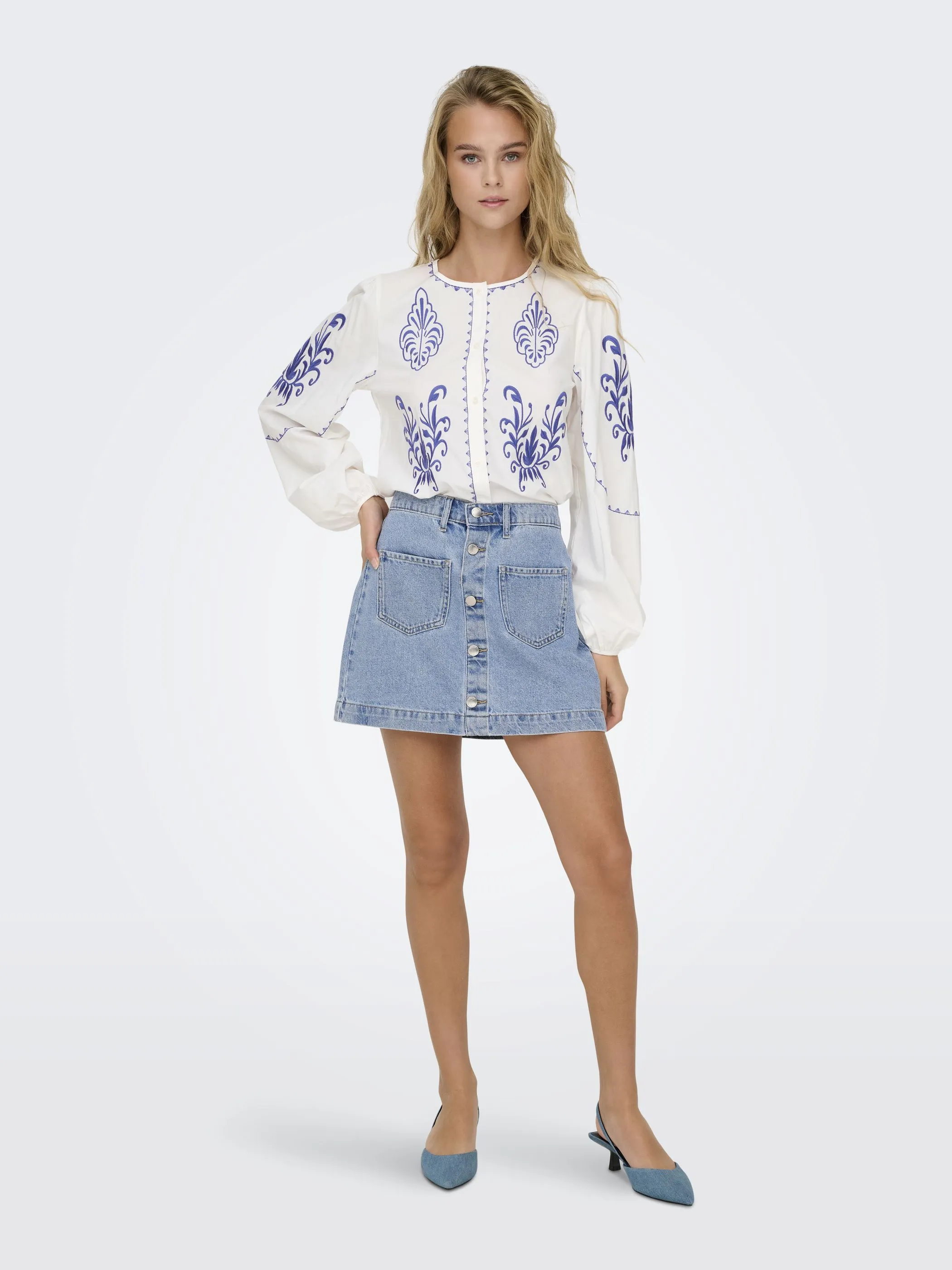 Only 15349035 ONLAMAZING HW SKIRT T Blau 910185 177934 5