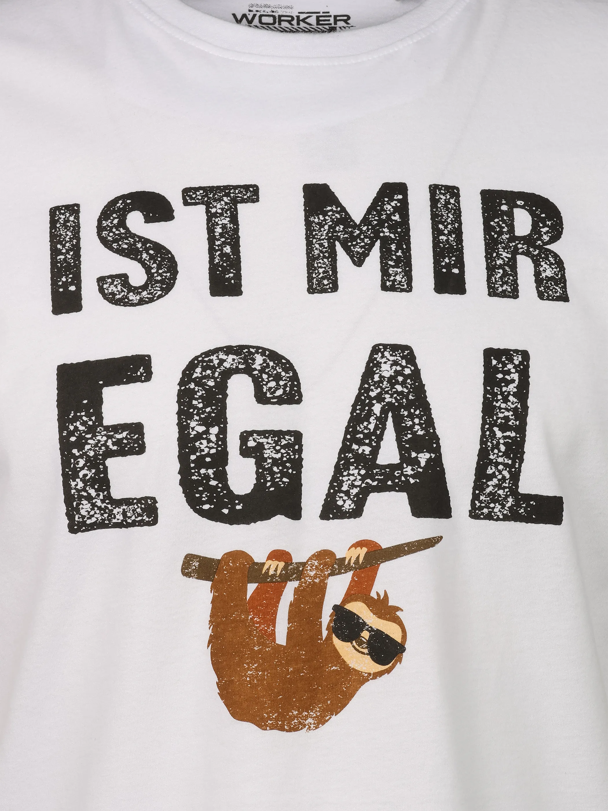 Worker He. T-Shirt 1/2 Sprüche Weiß 921269 WHITE 3