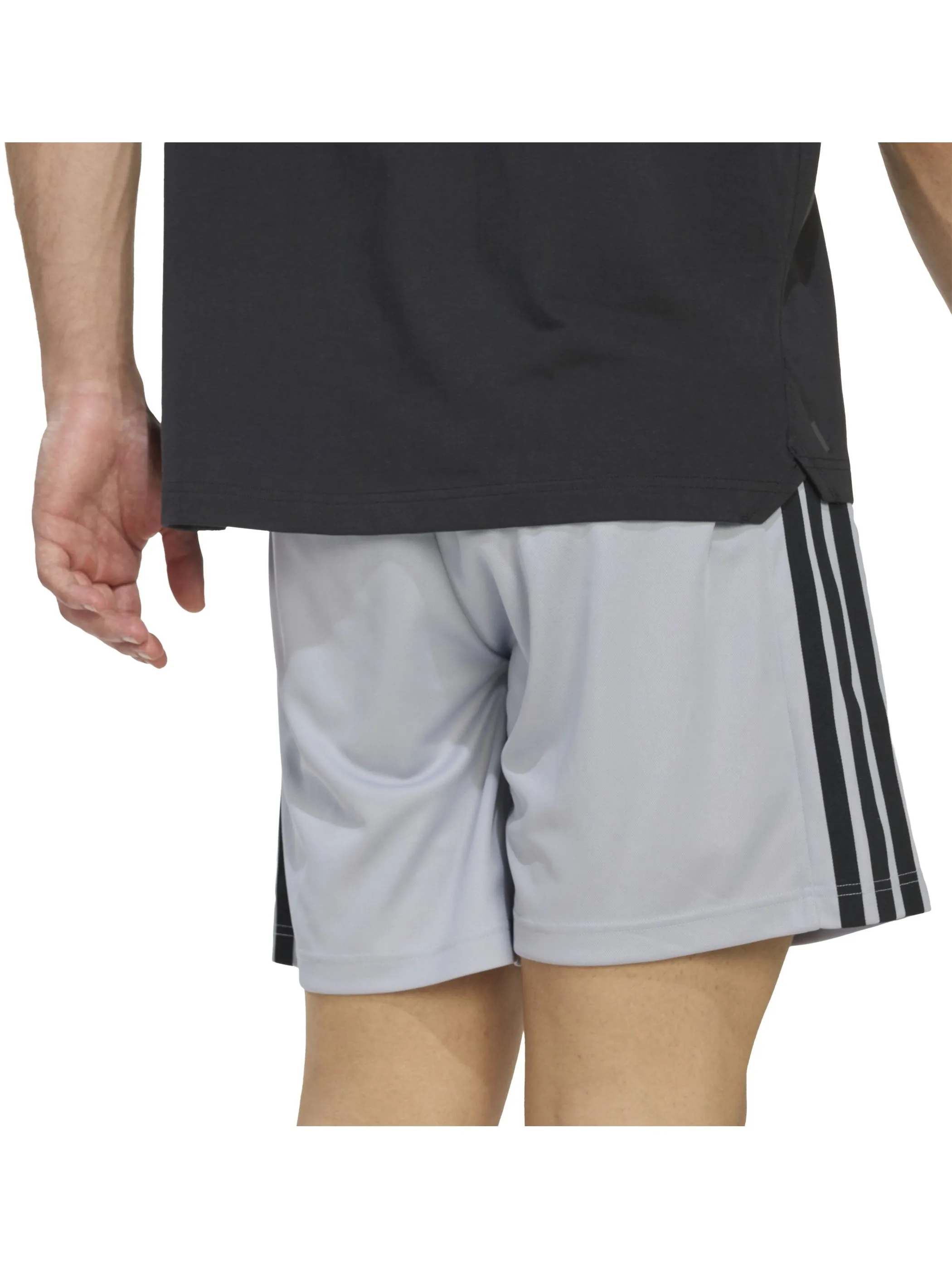 Adidas KD0696 He-Shorts WORKOUT ESS 3S PIQUÉ 7" Grau 929599 000 2