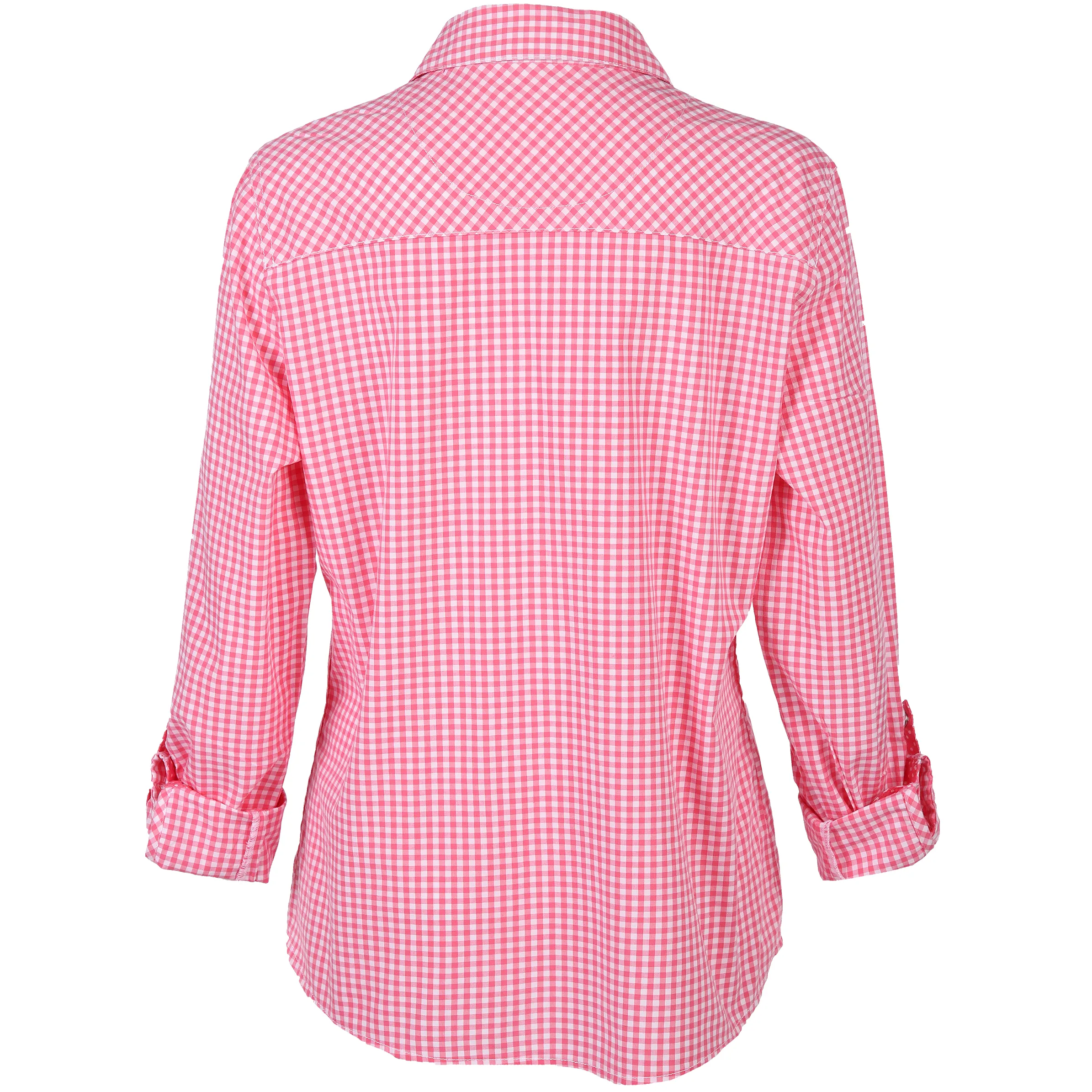 Brandl Tracht Da-Trachten-Karobluse Rosa 810889 PEACH/ROSE 2