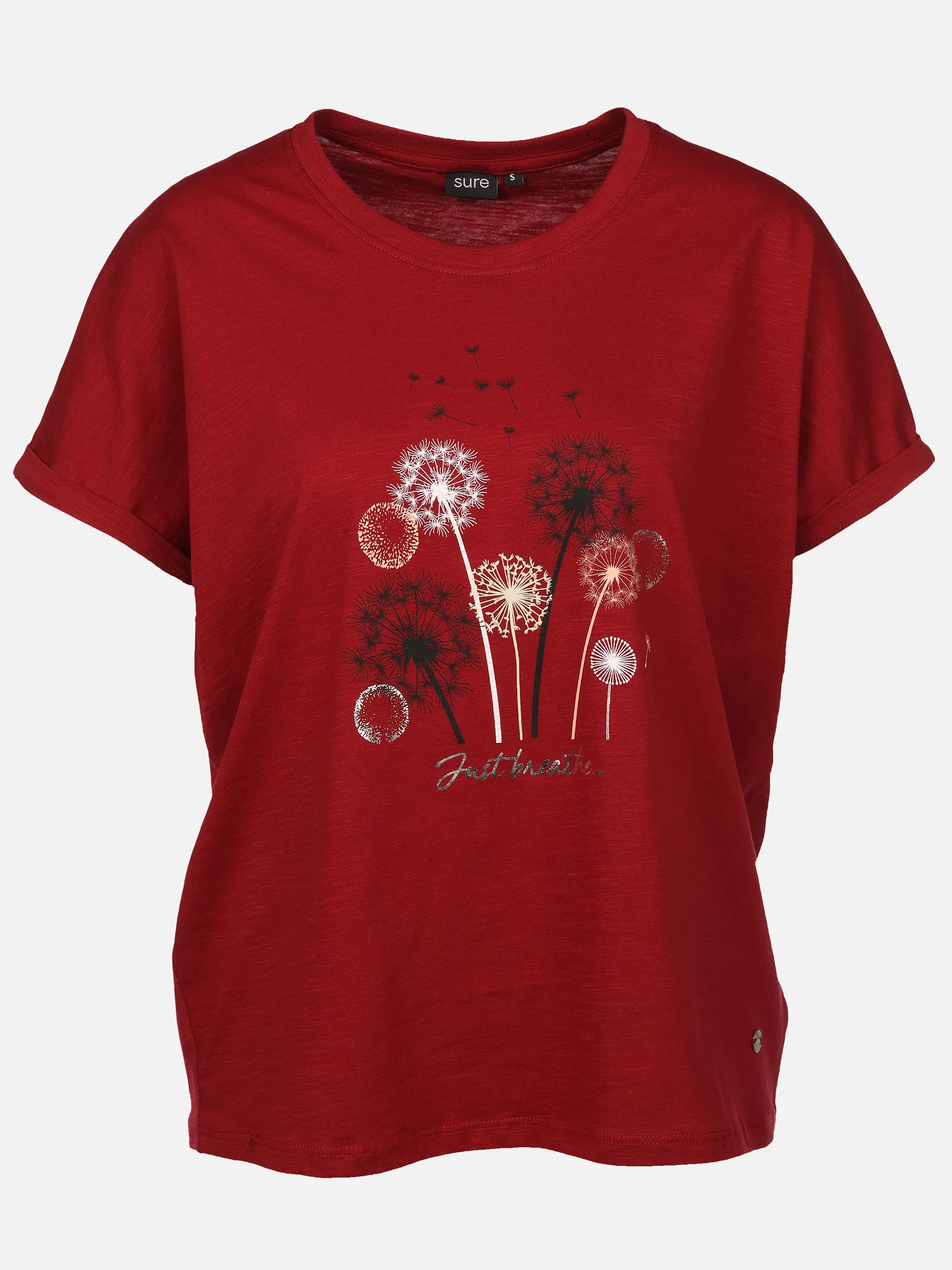 Sure Da-T-Shirt m. Frontprint Rot 922345 RHUBARB 1