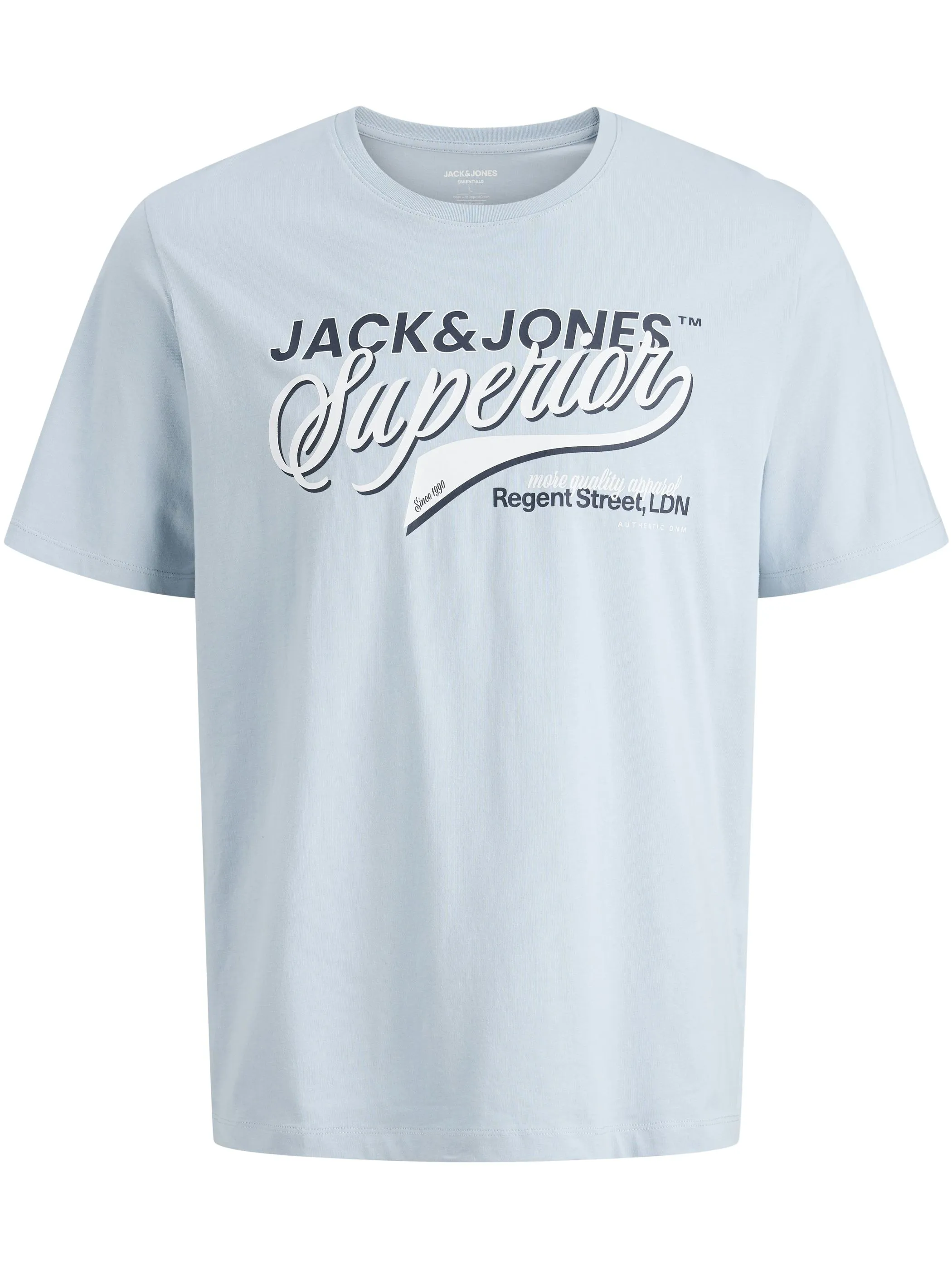 Jack Jones 12288016 JJELOGO TEE SS O-NECK Blau 922267 175777 1