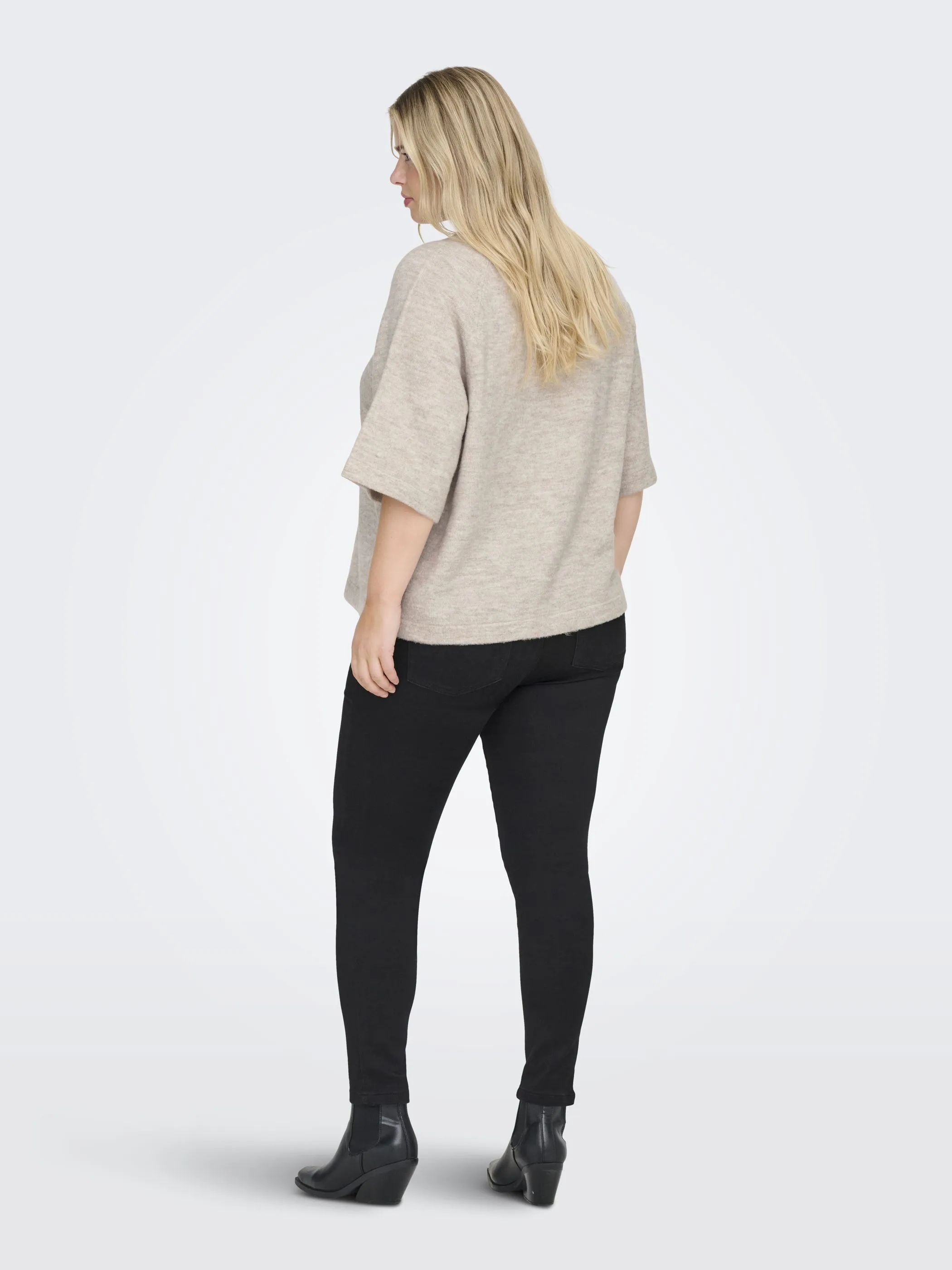 Only Carmakoma 15348100 CARSIMONI 3/4 PULLOVE Grau 920914 189959001 3