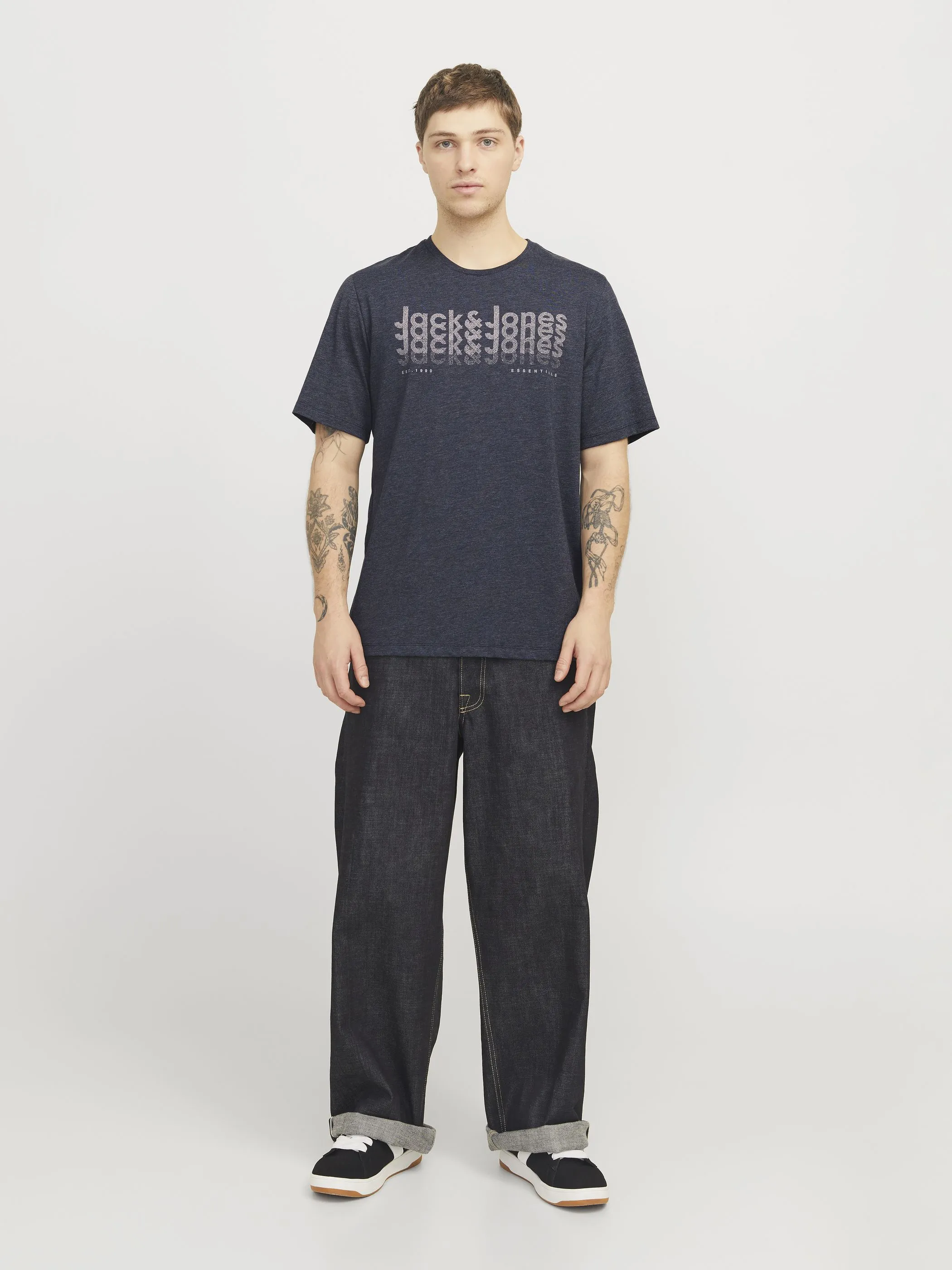 Jack Jones 12269335 JJTEX TEE SS CREW NEC Schwarz 904459 175917 2