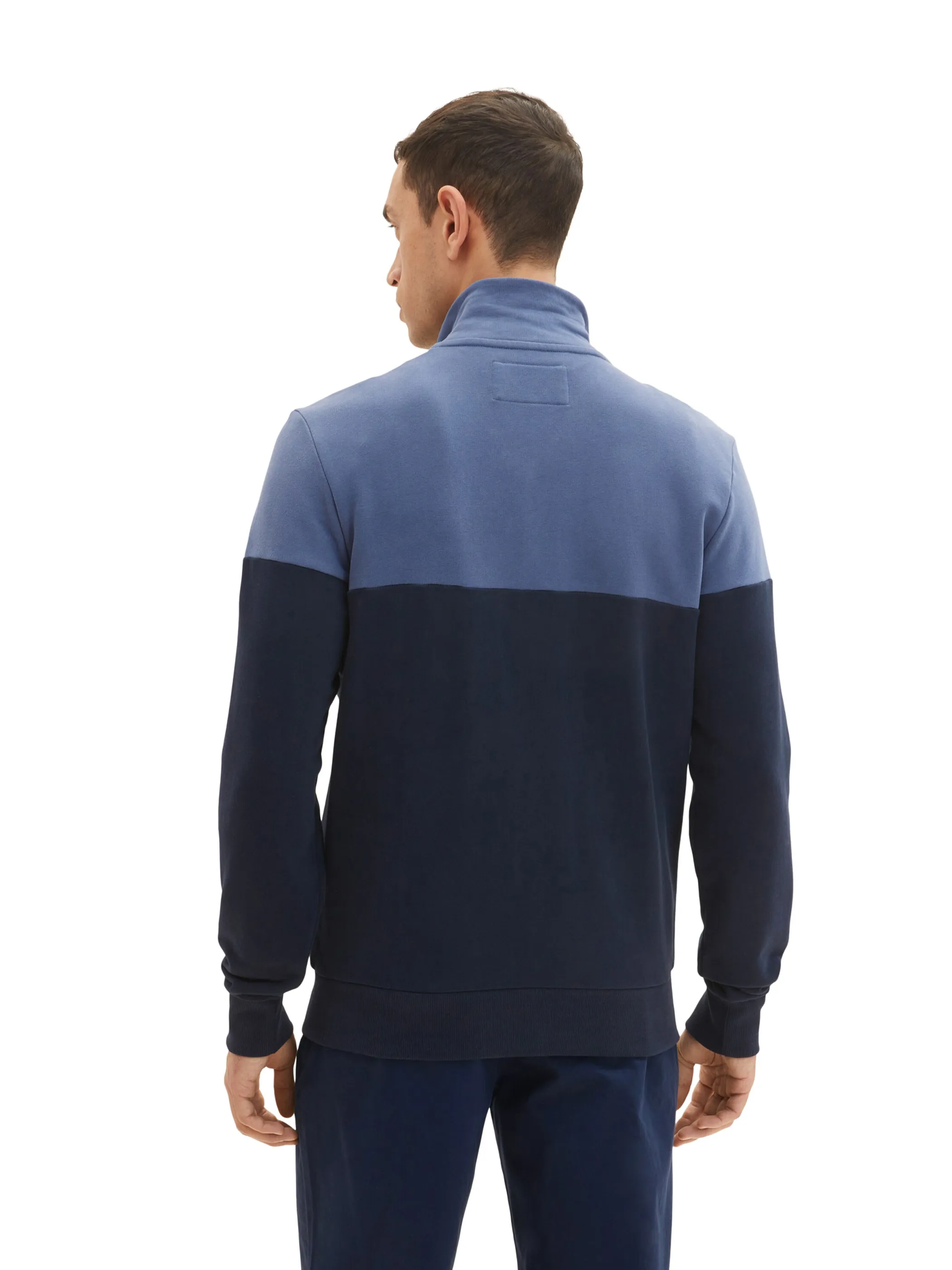 Tom Tailor 1035681 color block sweat jacket Blau 874960 10668 2