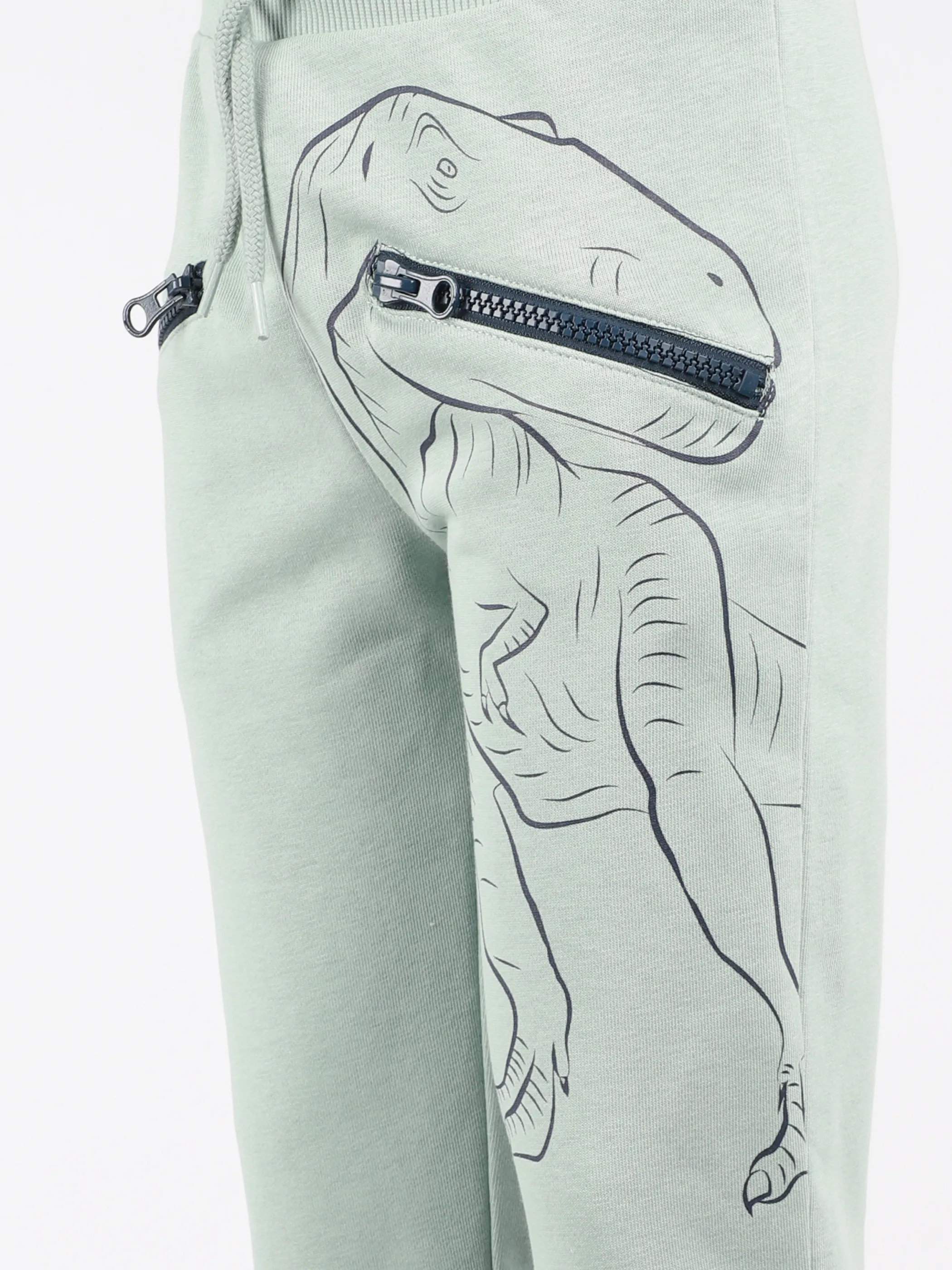 One Way MB Jogghose mit dino print am linken bein in blau Blau 922280 BLACK 4