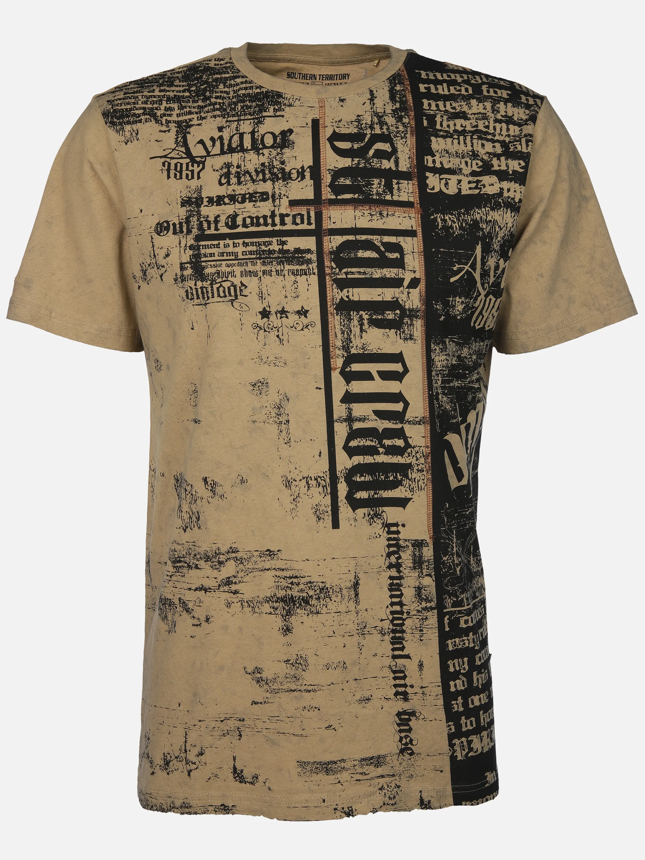 Southern Territory He. T-Shirt 1/2 Arm overlock Beige 910636 BEIGE 1 Southern Territory He. T-Shirt 1/2 Arm overlock Beige 910636 BEIGE 1