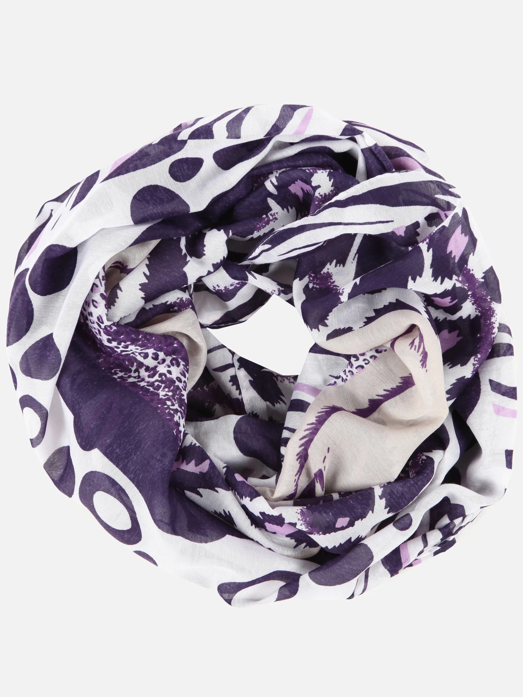 Sure Da-Loopschal mit Tier Druck Lila 906512 LILA/BEIGE 1