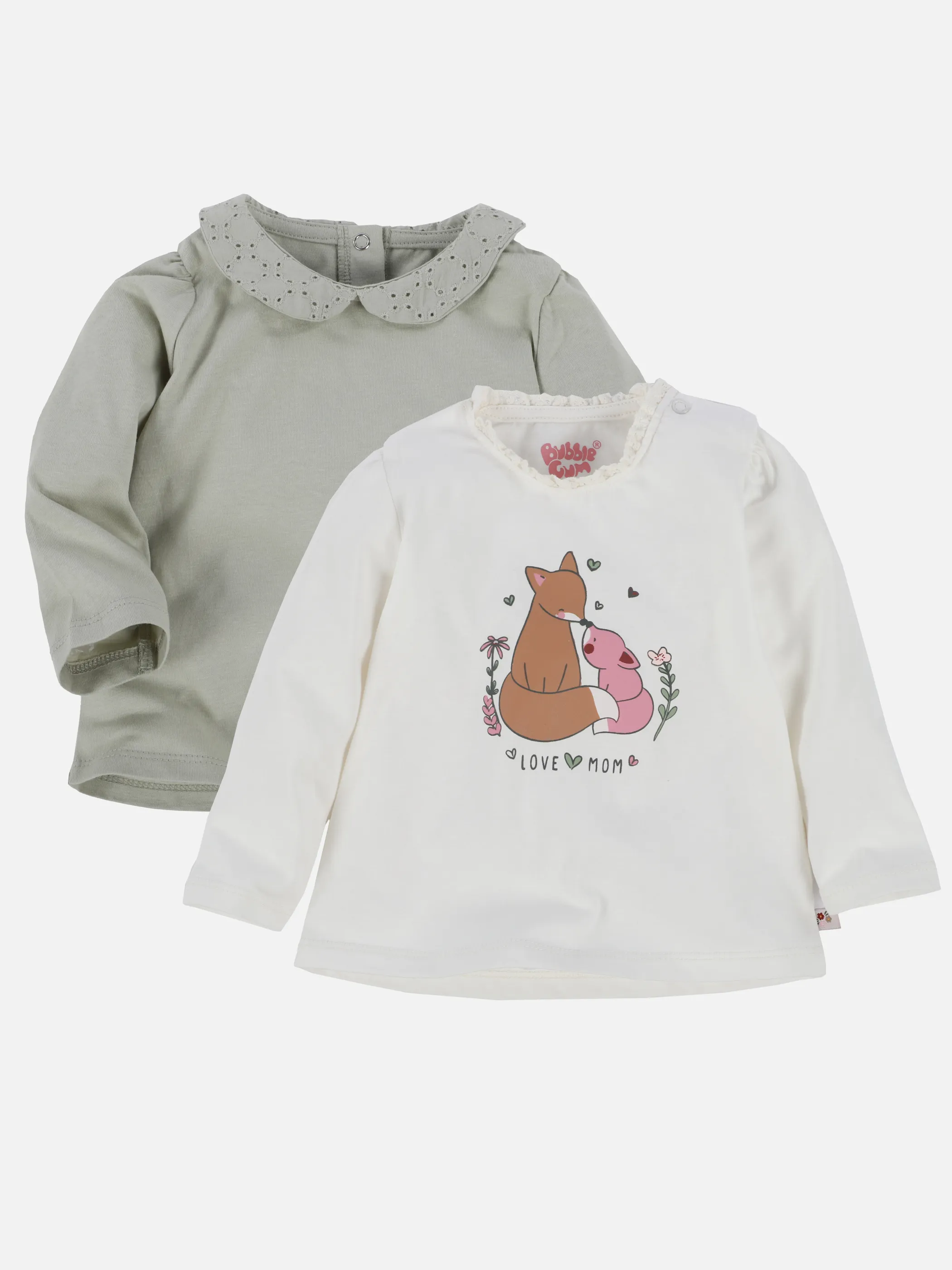 Bubble Gum BM 2er Pack Longsleeve mit Waldtierprint Grün 899536 GRÜN 1