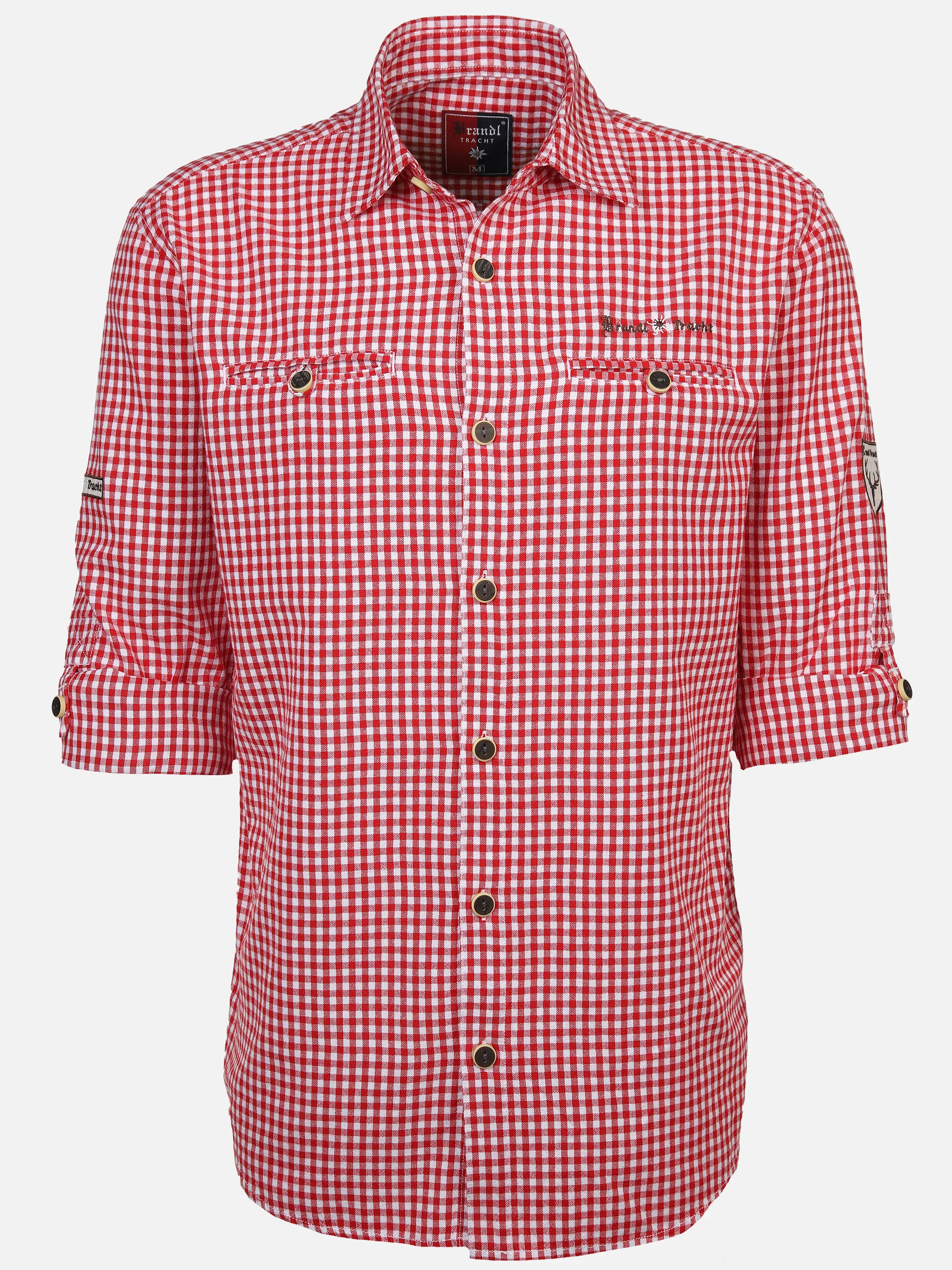 Brandl Tracht He. Trachtenhemd basic 1/1 Arm Rot 893337 RED 1 Brandl Tracht He. Trachtenhemd basic 1/1 Arm Rot 893337 RED 1