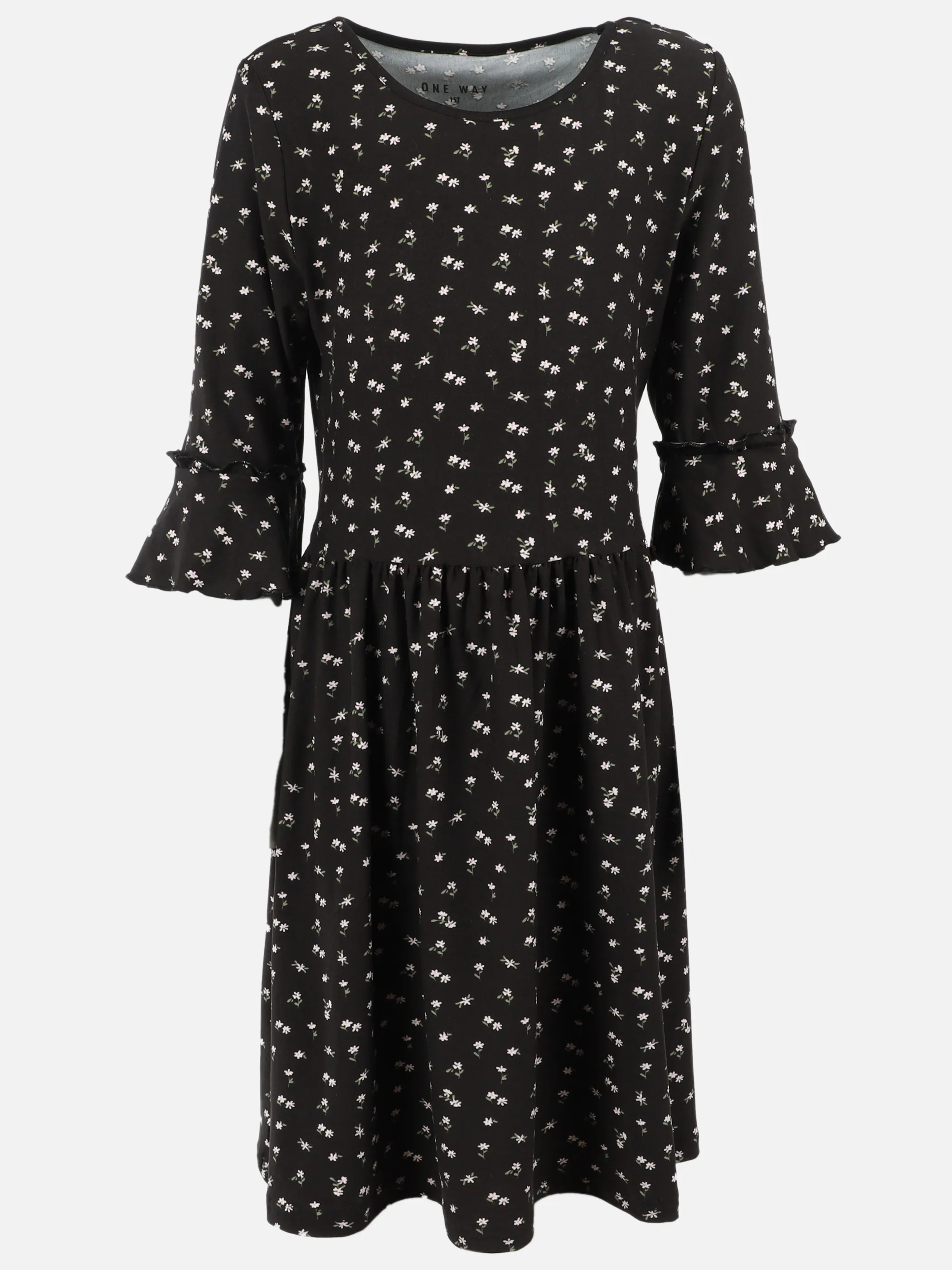 One Way JM Kleid mit Blumen/Leoparden AOP Schwarz 905847 1 BLACK 1