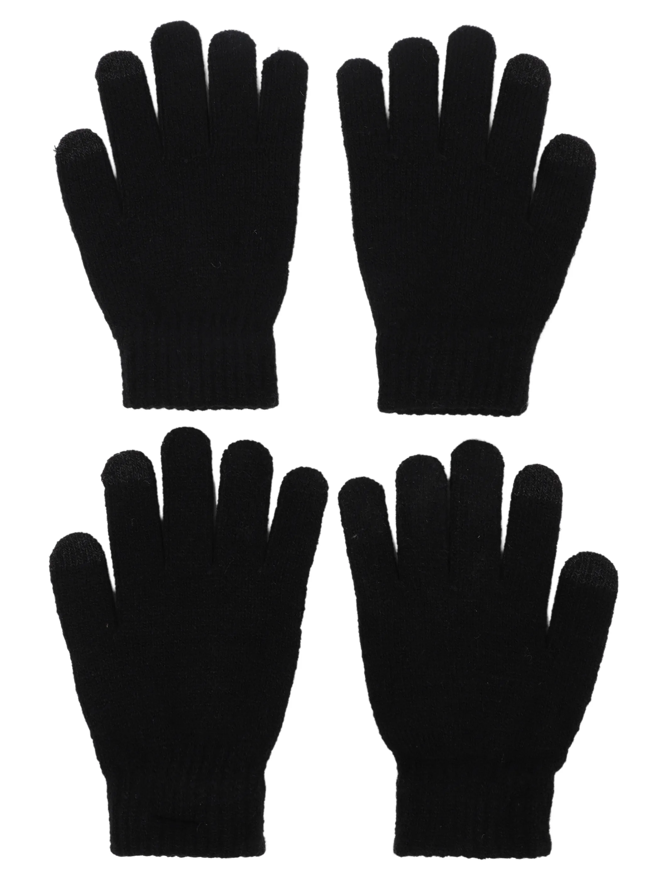 One Way Teener-Handschuhe 2er Pack Schwarz 930752 BLACK 2
