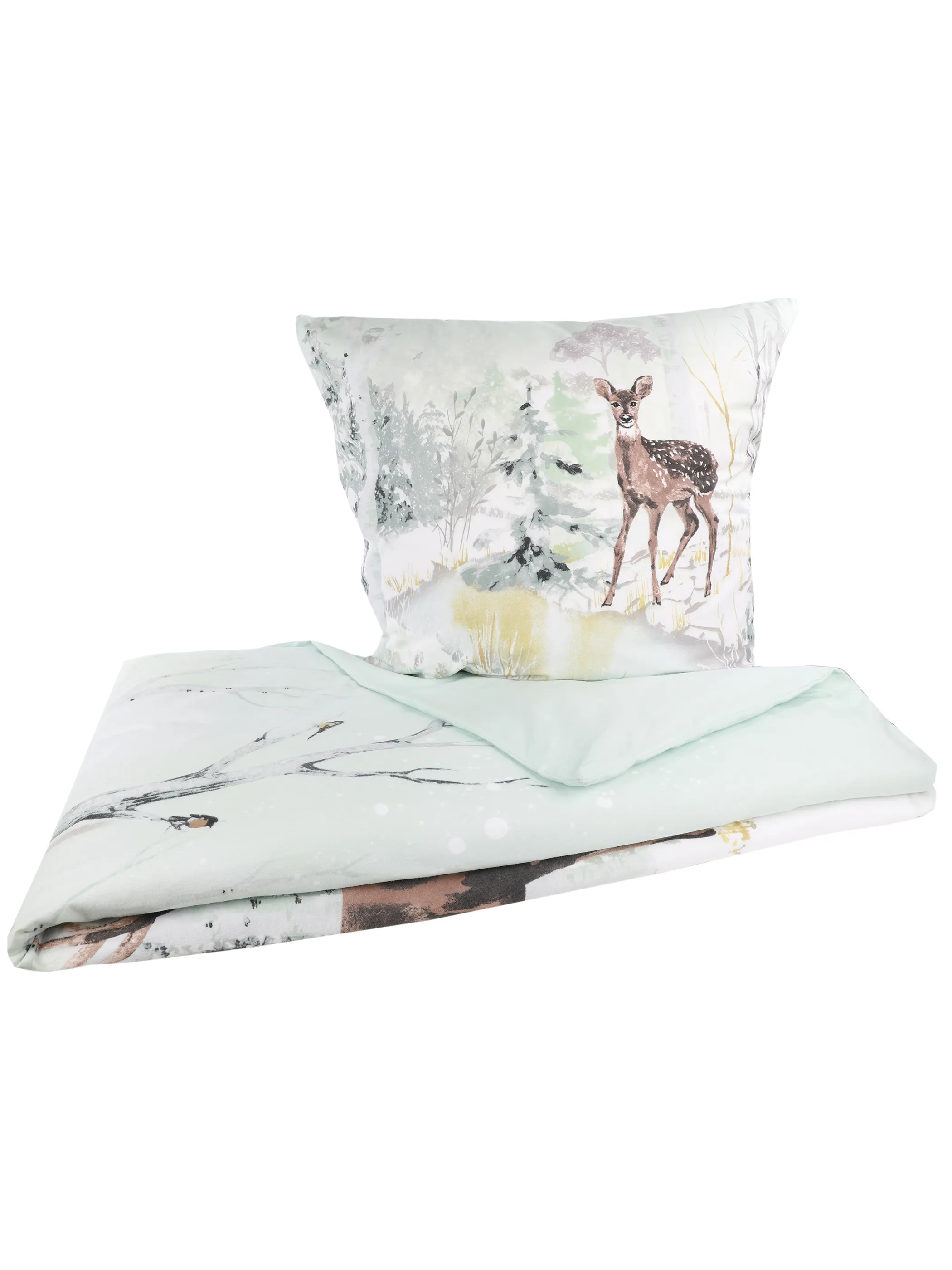 Kaeppel I Biberbettwäsche Peaceful 155x2 Grün 918619 JADE 1