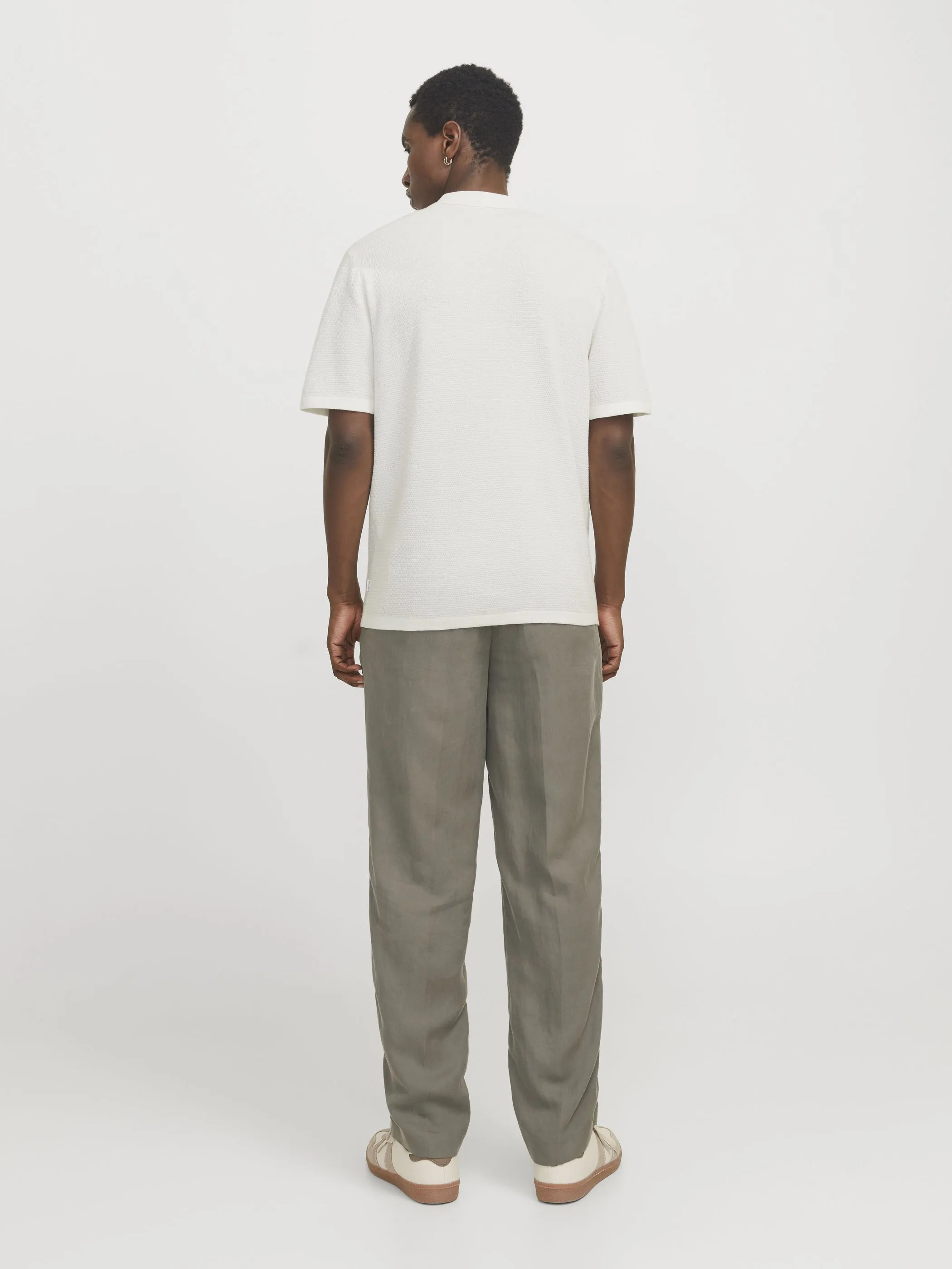 Jack Jones 12268281 JJEGEORGE KNIT POLO S Weiß 903405 177642 3
