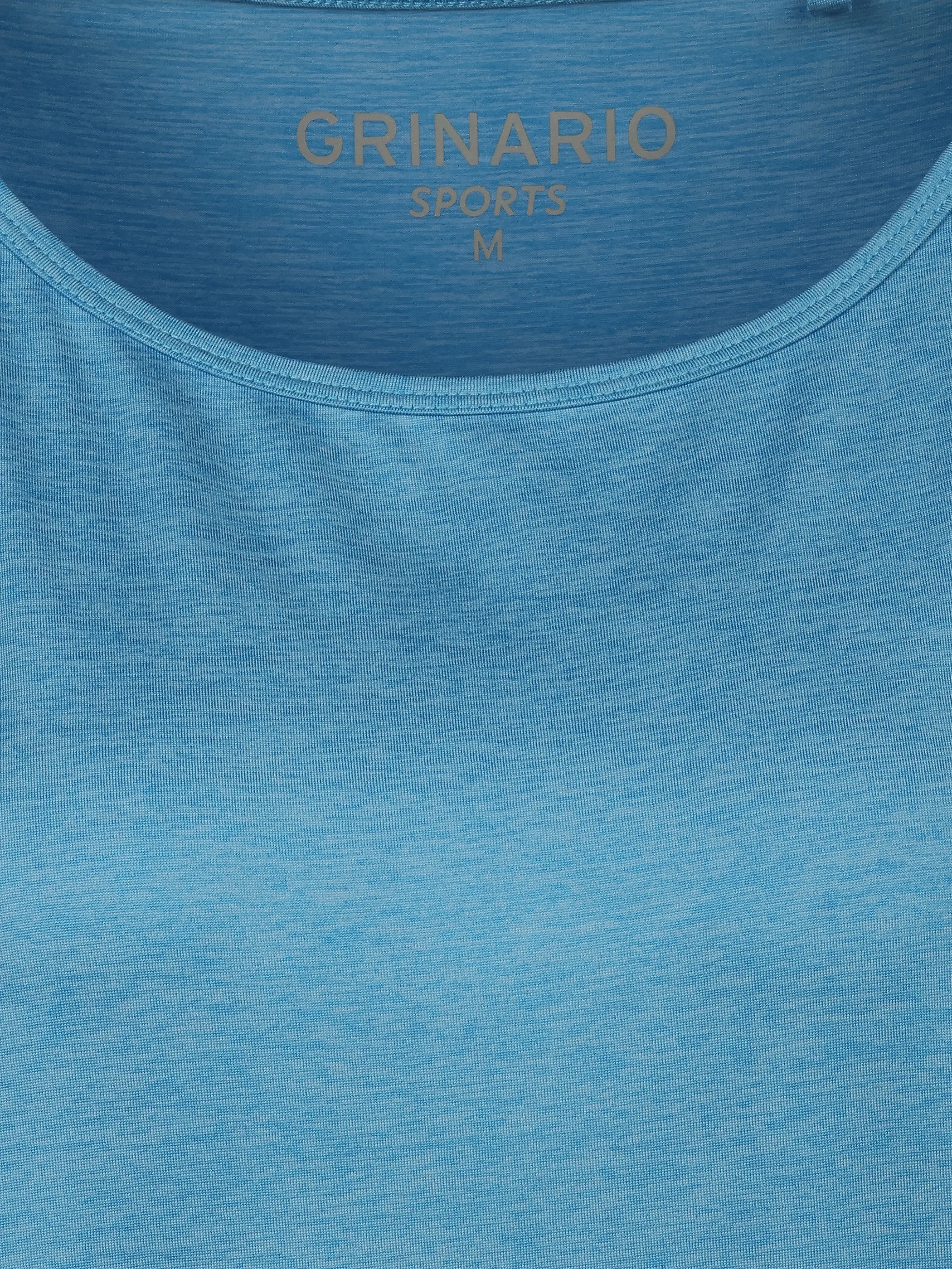 Grinario Sports Da-Sport Shirt, m. weiter Schulter u. breitem Bund Blau 921227 BLUE 3