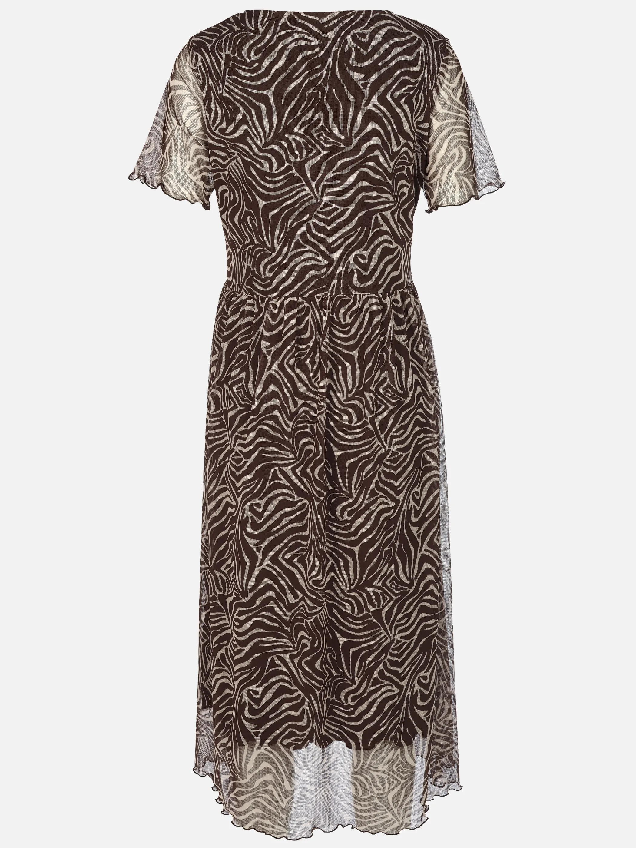 Lisa Tossa Da. Mesh-Print Kleid Braun 930790 BRAUN 2