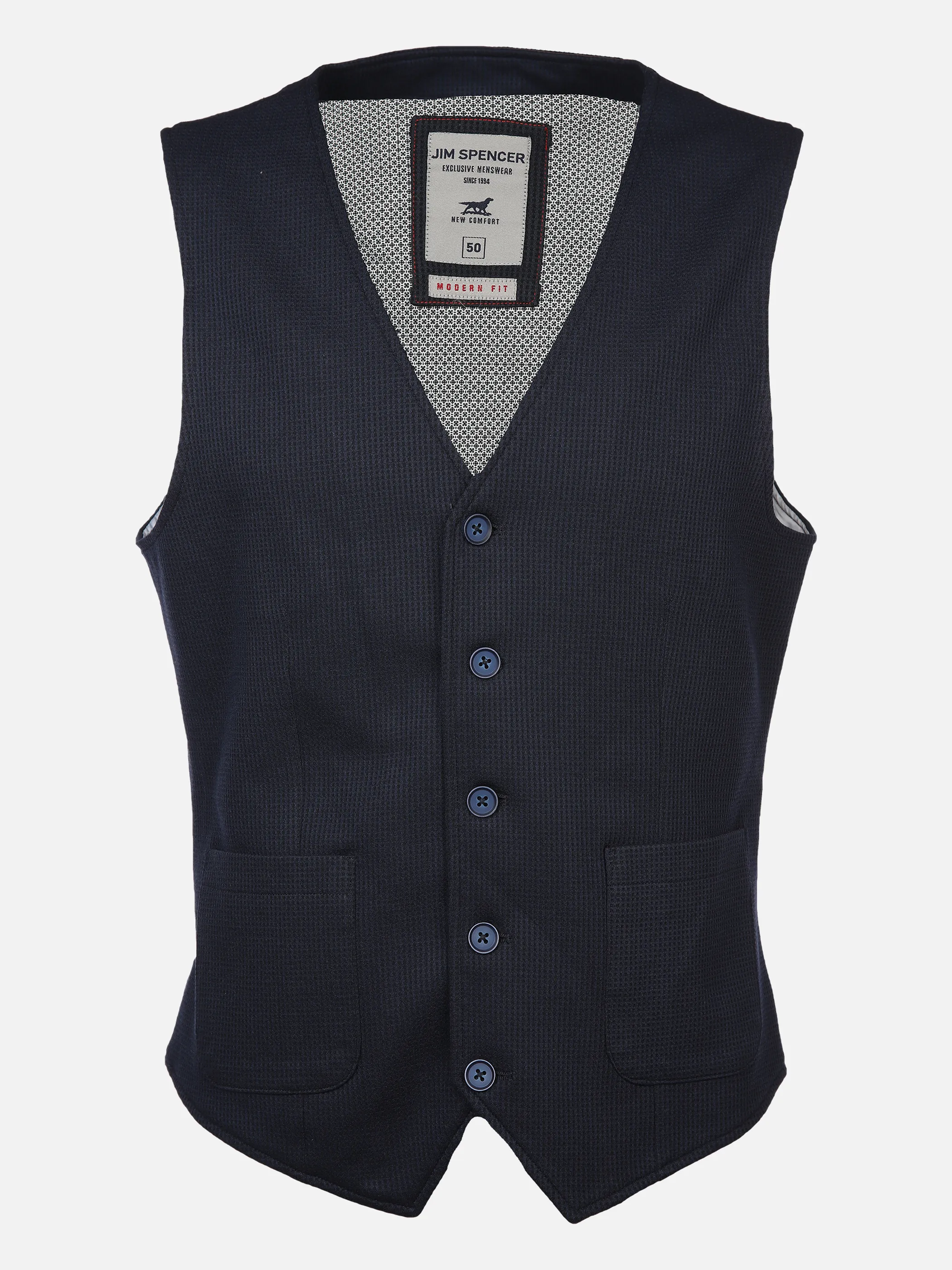 Jim Spencer He. Jerseyweste waffle Blau 878261 485 1 Jim Spencer He. Jerseyweste waffle Blau 878261 485 1