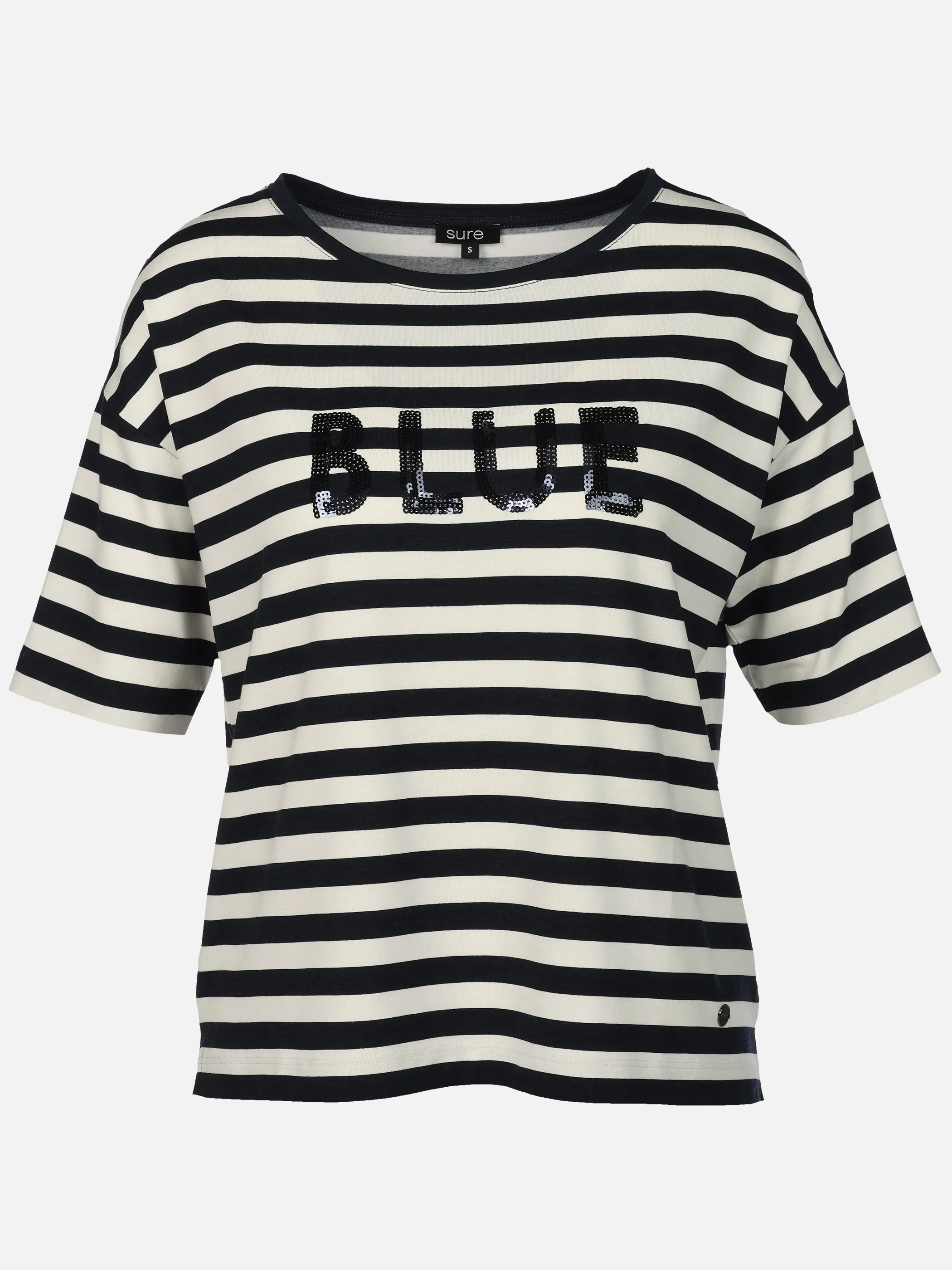 Sure Da-Ringelshirt mit Pailetten Blau 924193 SAPHIRE 1