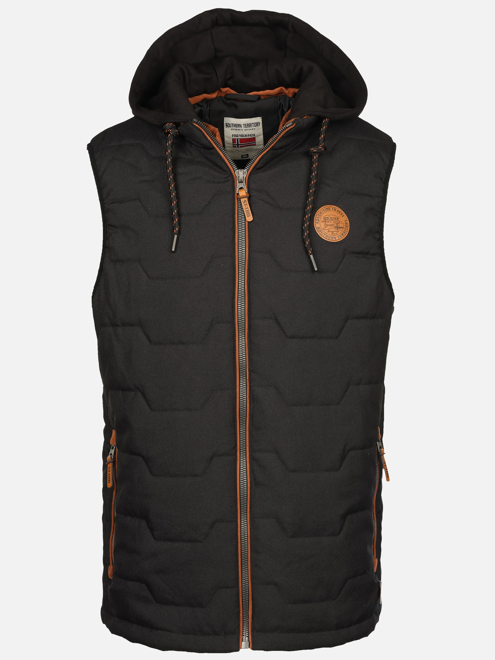 Southern Territory He. Steppweste melange Schwarz 912699 BLACK 1