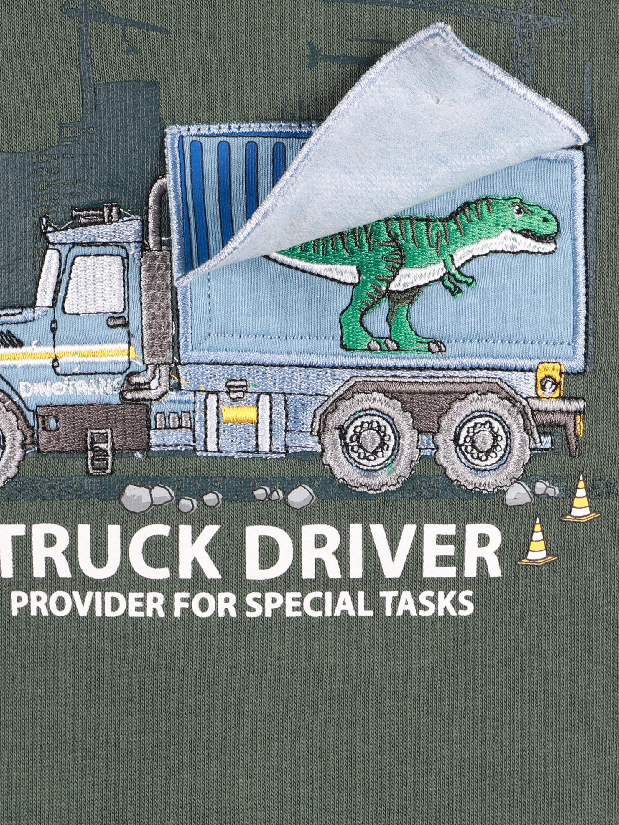 One Way KJ Sweatshirt mit Truck Print in grün Grün 913467 GRÜN 4