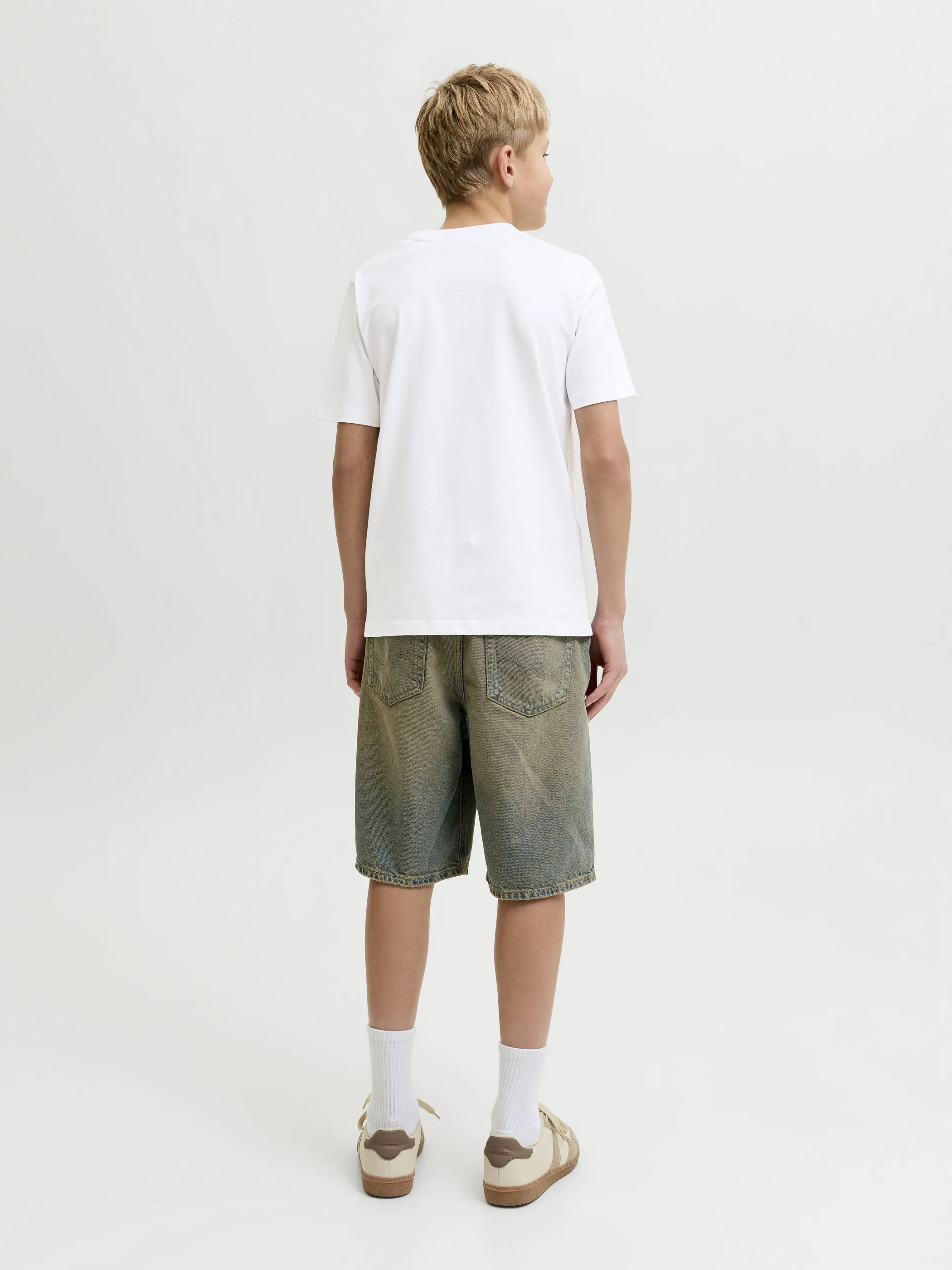 Jack&Jones Junior 12289947 JJINDIANA TEE SS CREW NECK JNR Weiß 920174 177627 2