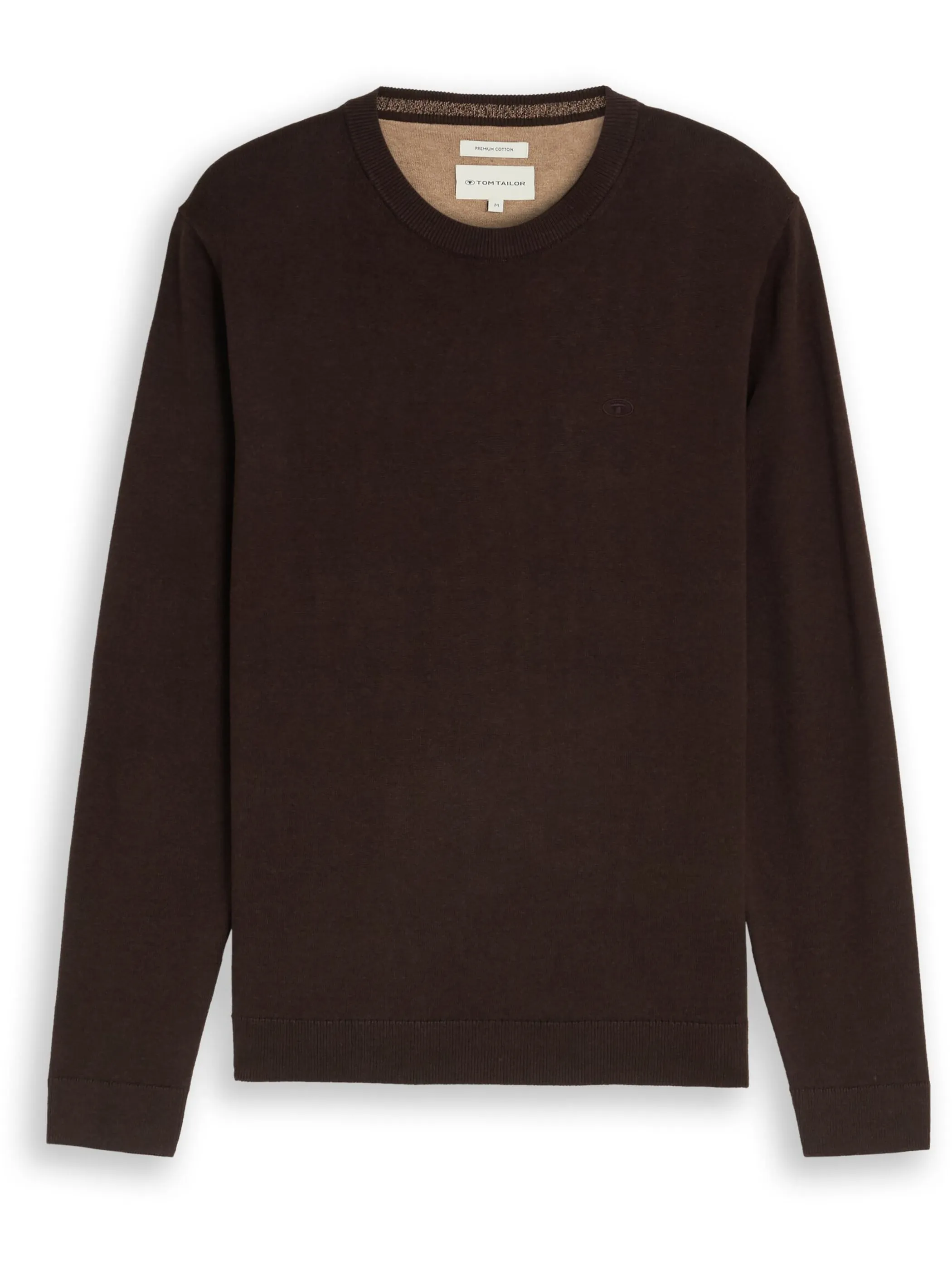 Tom Tailor 1039805 NOS basic crewneck knit Braun 898460 40781 5