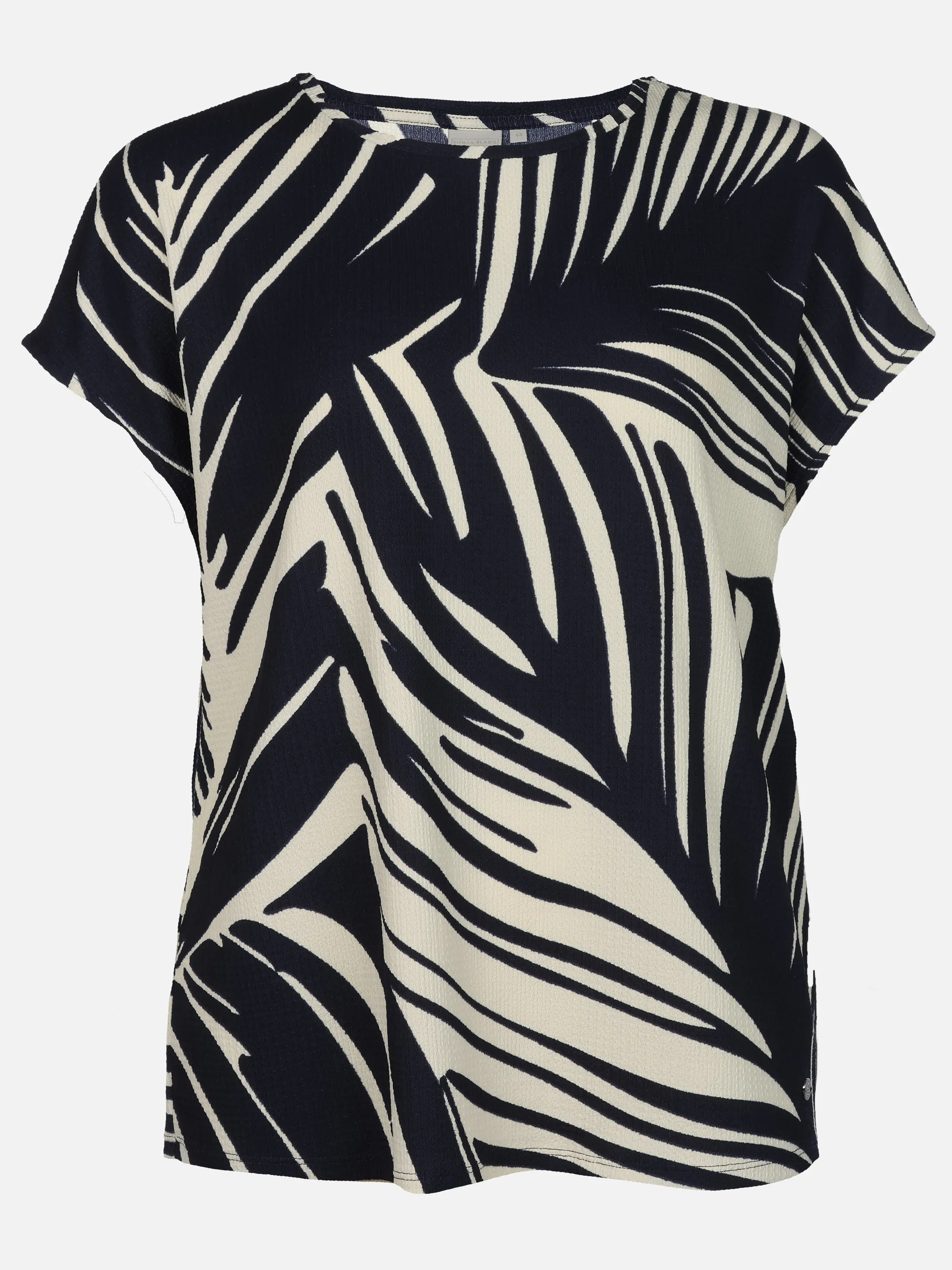 Sonja Blank Da-gr.Gr. Crepe Shirt m. Print Marine 926502 SAPHIRE 1