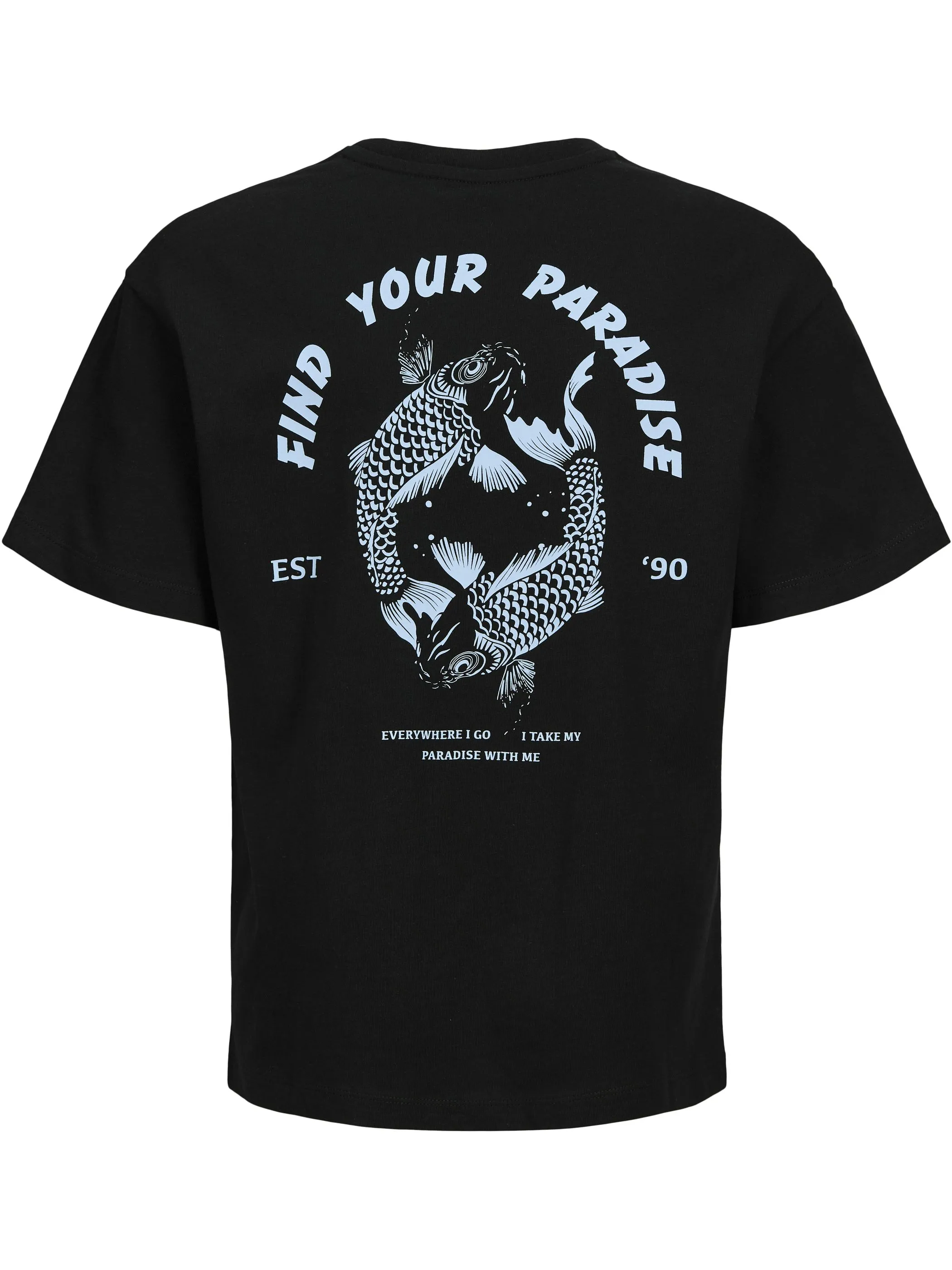 Jack&Jones Junior 12269835 JJCHARGE PRINTED TEE Schwarz 907280 178012 2