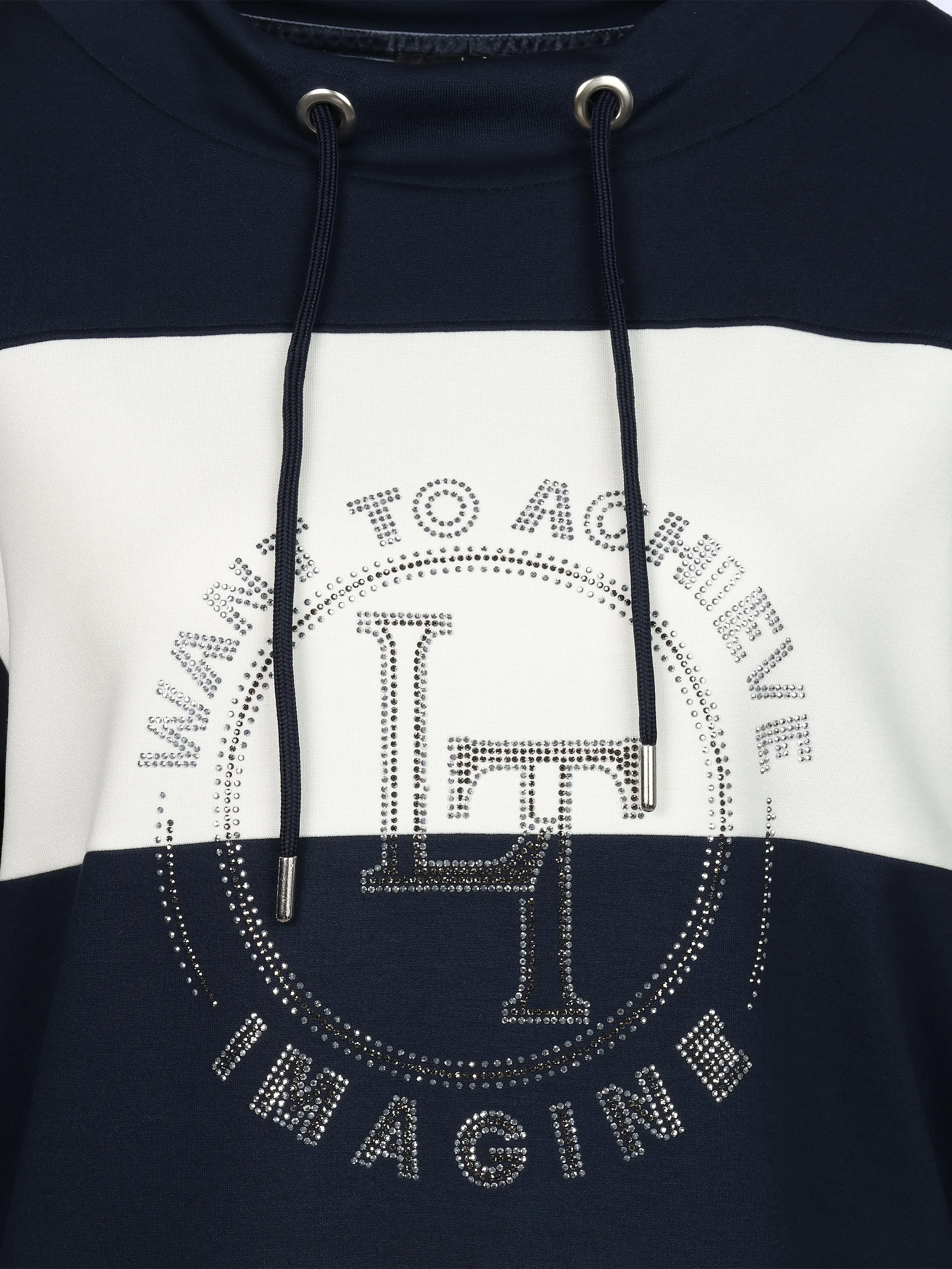 Lisa Tossa Da.Sweatshirt m. Straß Marine 932361 DARK SAP 3