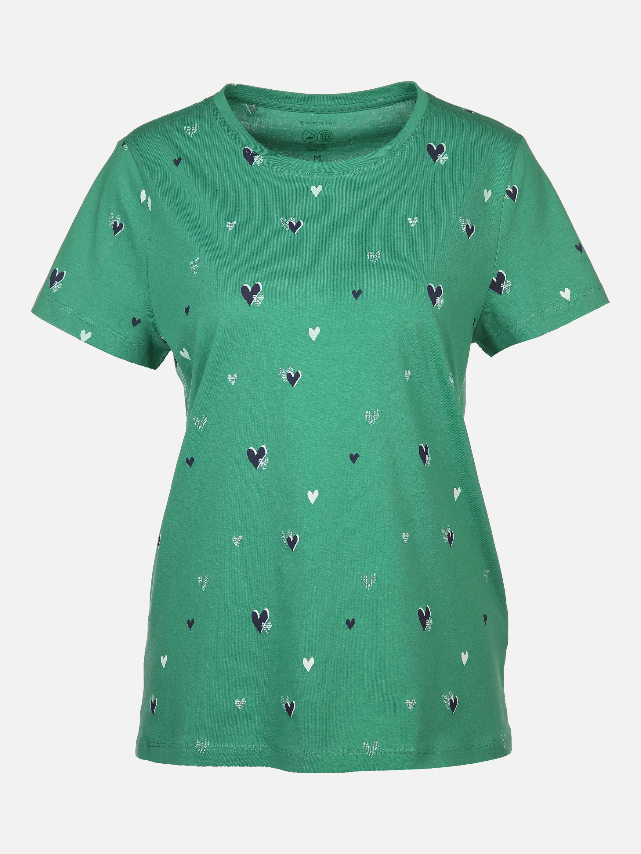 Tom Tailor 1035378 NOS T-shirt crew neck print Grün 874838 31251 1