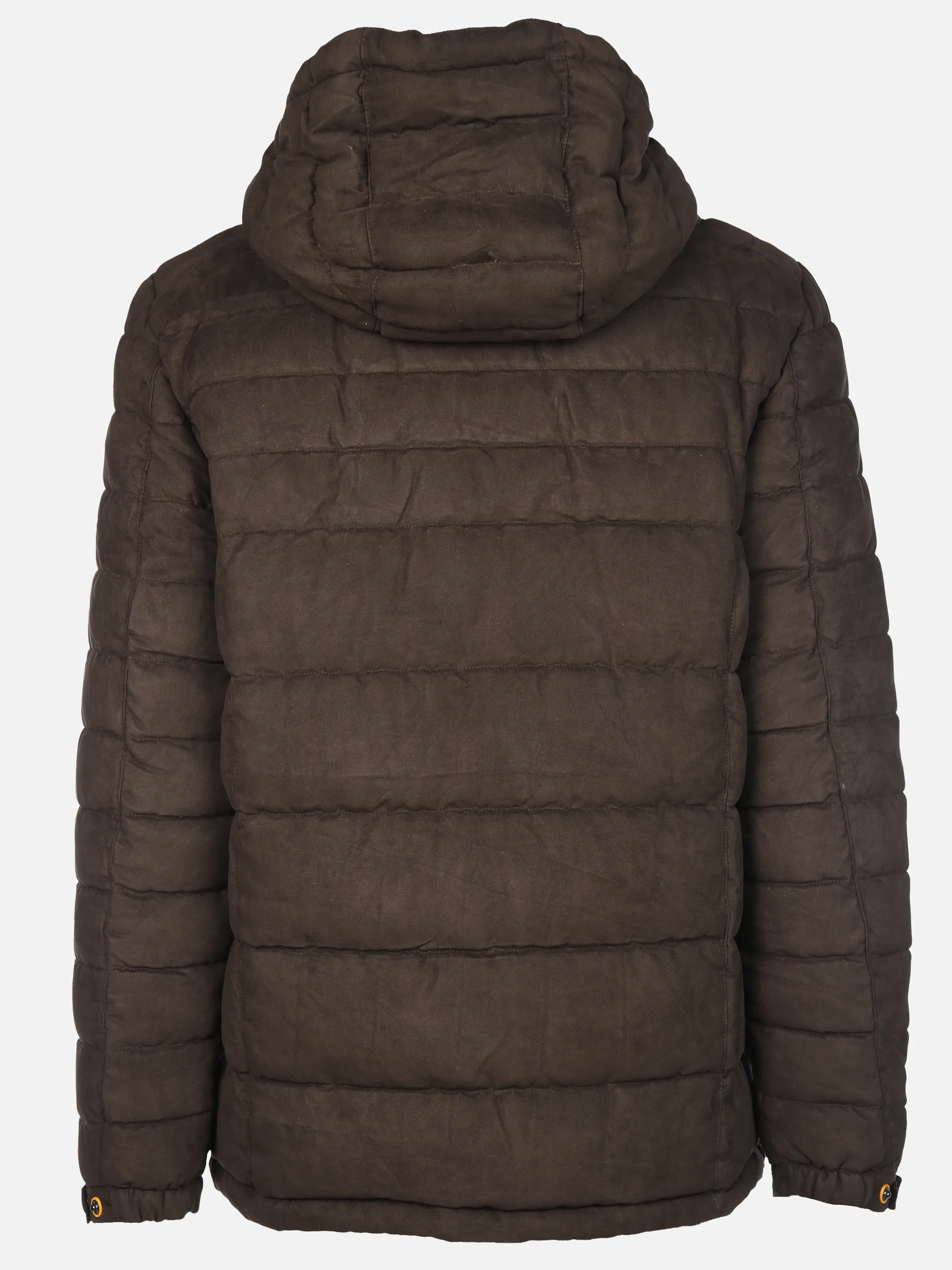 Jim Spencer He. Velour-Steppjacke Kapuze Braun 897313 BROWN 2