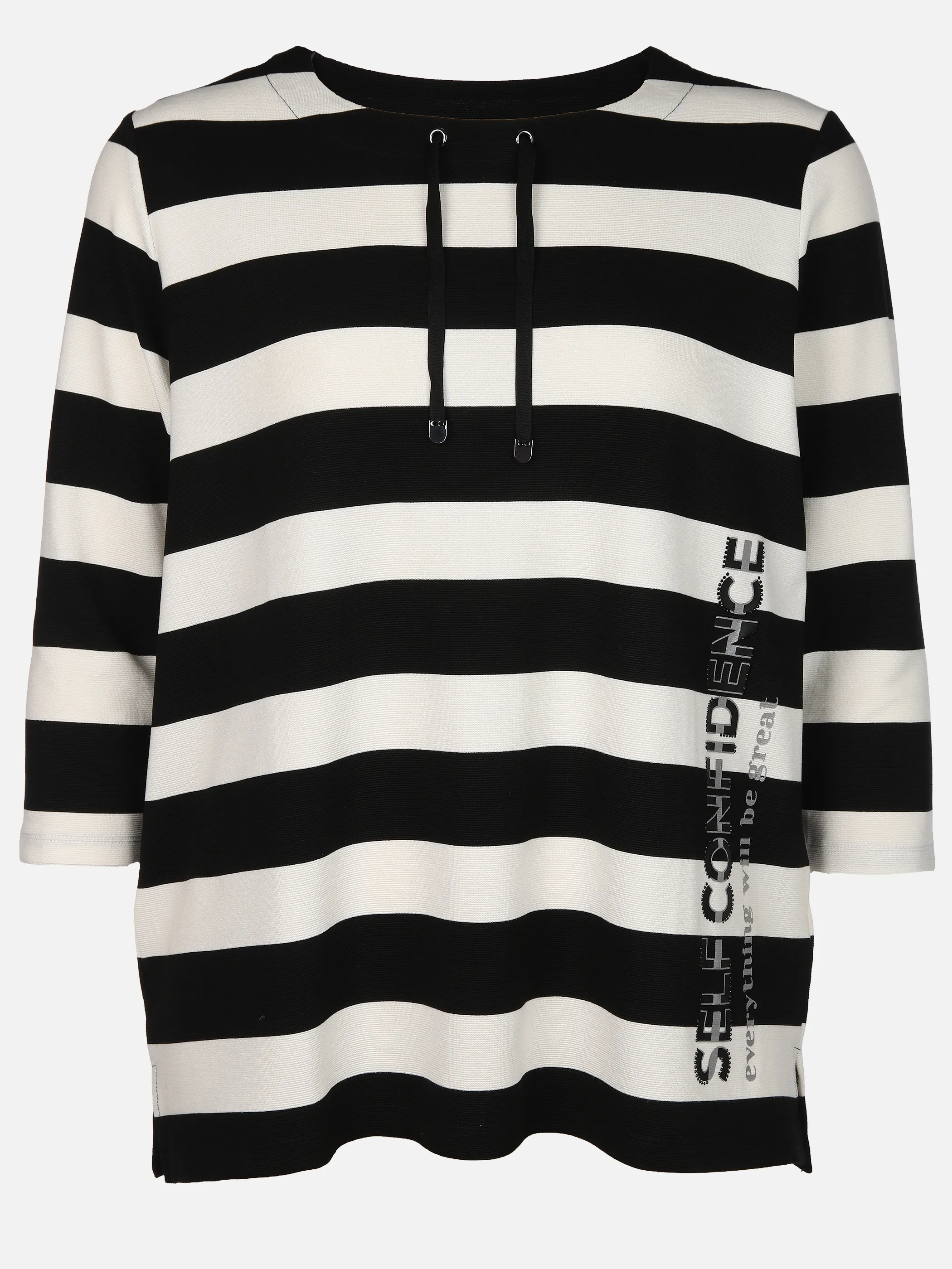 Sonja Blank Da-gr.Gr. Ringel Sweatshirt Schwarz 915440 MILK 1
