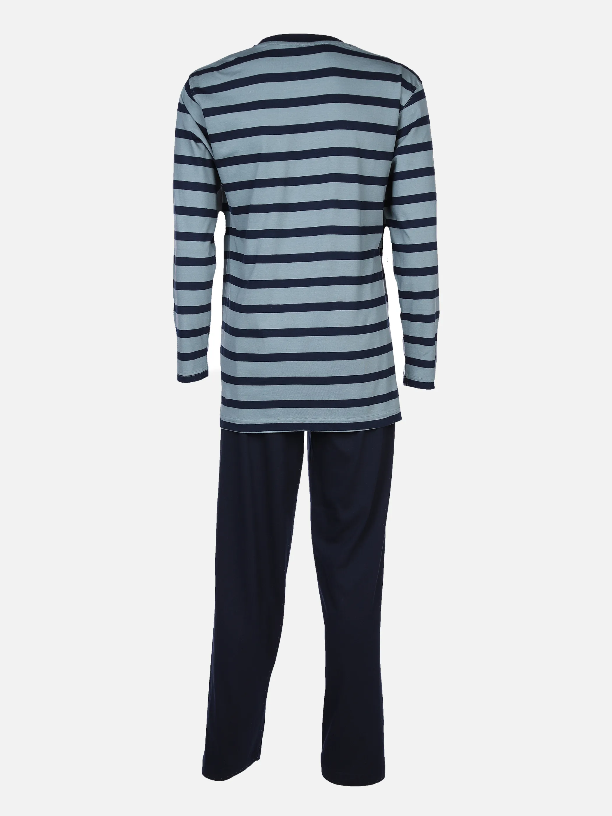 Jim Spencer He. Pyjama lang Shirt ringel H Grün 868354 GREEN/NAY 2